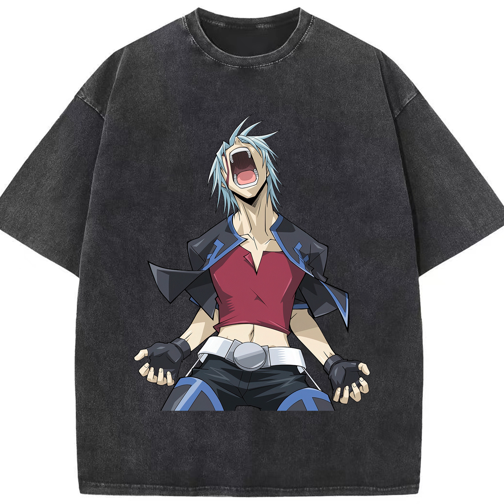 （画像用） 遊☆戯☆王 Yu-Gi-Oh! 綿100% ヴィンテージ風 半袖Tシャツ（フロントプリント）