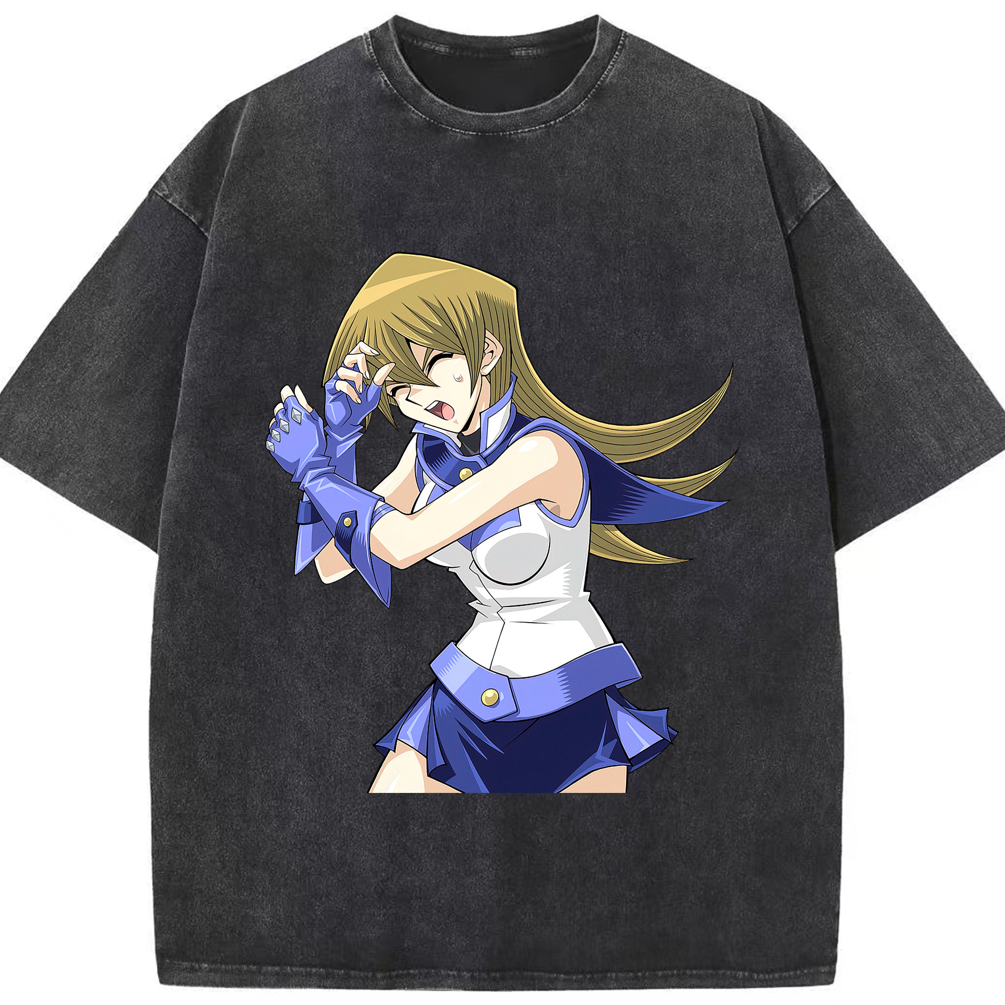 （画像用） 遊☆戯☆王 Yu-Gi-Oh! 綿100% ヴィンテージ風 半袖Tシャツ（フロントプリント）