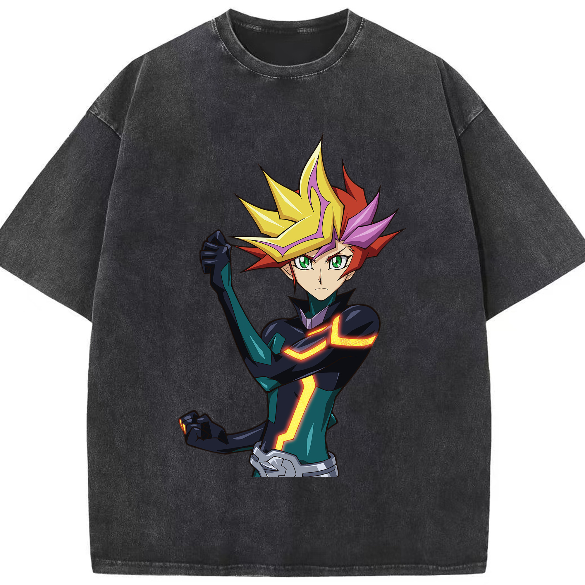 （画像用） 遊☆戯☆王 Yu-Gi-Oh! 綿100% ヴィンテージ風 半袖Tシャツ（フロントプリント）