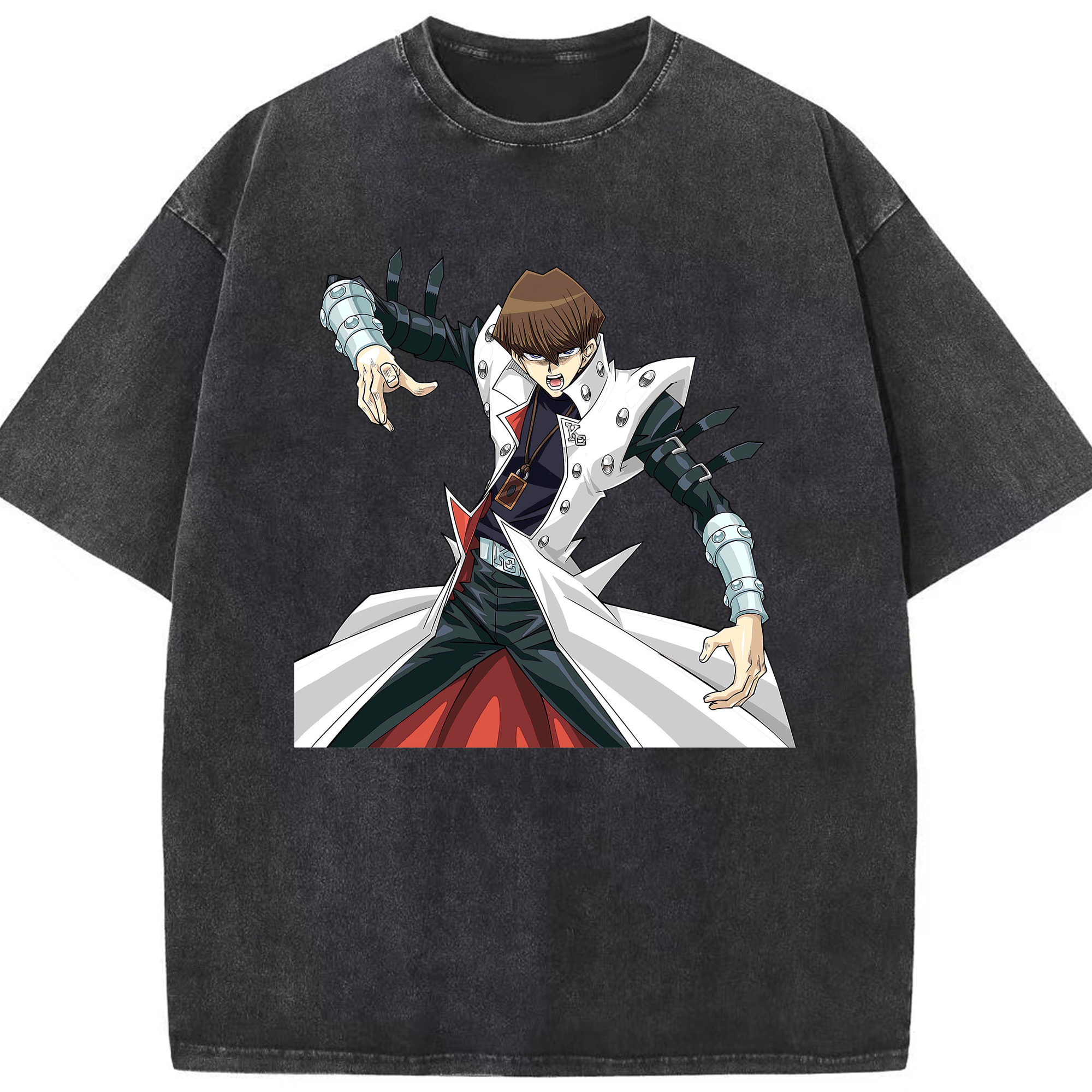 （画像用） 遊☆戯☆王 Yu-Gi-Oh! 綿100% ヴィンテージ風 半袖Tシャツ（フロントプリント）