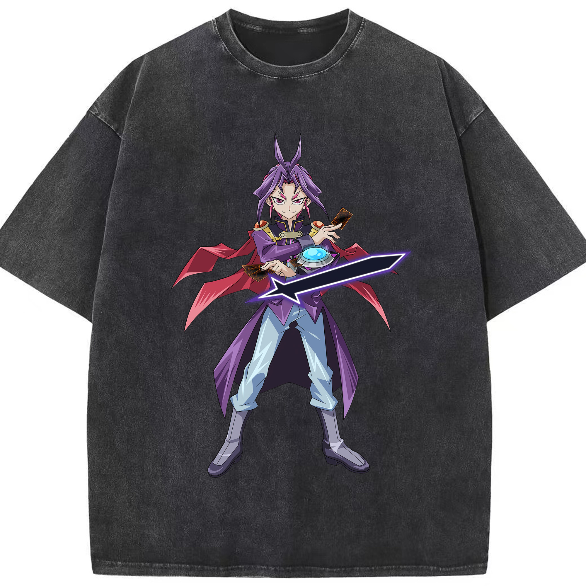 （画像用） 遊☆戯☆王 Yu-Gi-Oh! 綿100% ヴィンテージ風 半袖Tシャツ（フロントプリント）