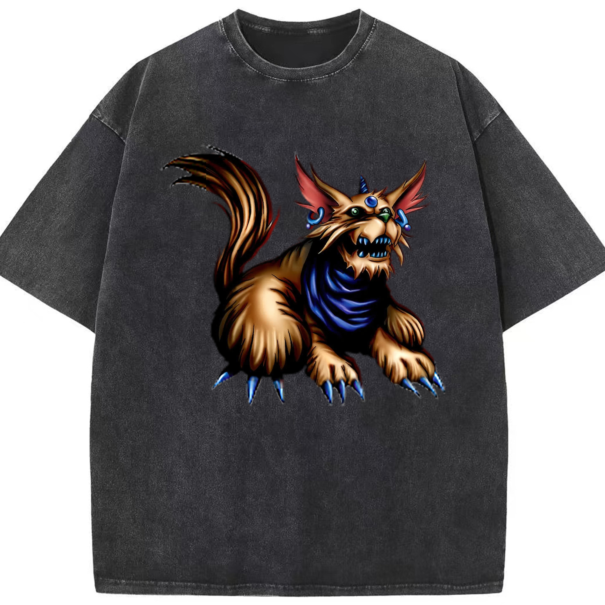 （画像用） 遊☆戯☆王 Yu-Gi-Oh! 綿100% ヴィンテージ風 半袖Tシャツ（フロントプリント）