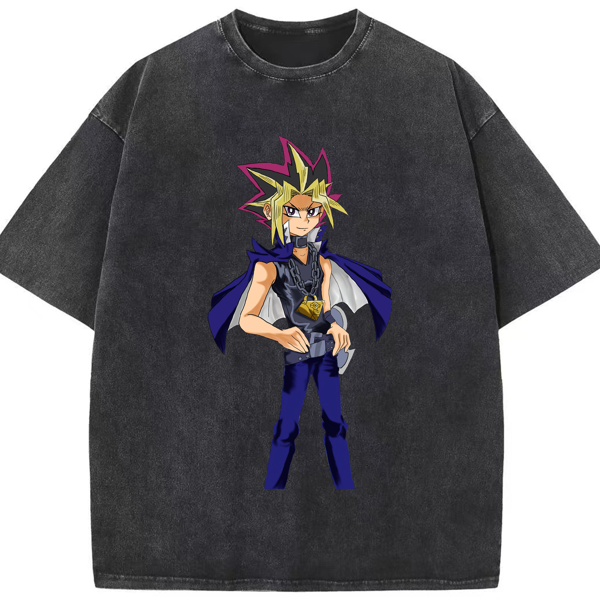 （画像用） 遊☆戯☆王 Yu-Gi-Oh! 綿100% ヴィンテージ風 半袖Tシャツ（フロントプリント）