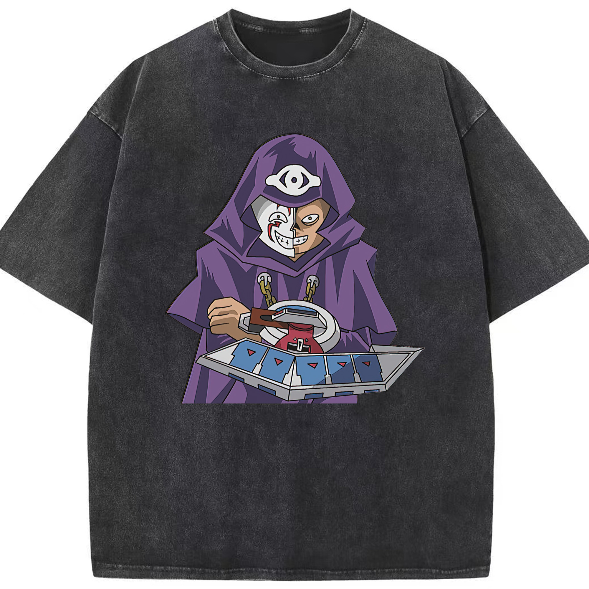 （画像用） 遊☆戯☆王 Yu-Gi-Oh! 綿100% ヴィンテージ風 半袖Tシャツ（フロントプリント）