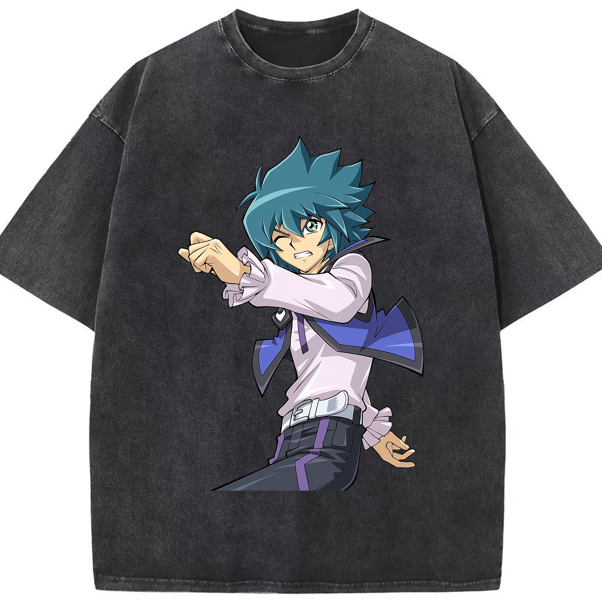 （画像用） 遊☆戯☆王 Yu-Gi-Oh! 綿100% ヴィンテージ風 半袖Tシャツ（フロントプリント）