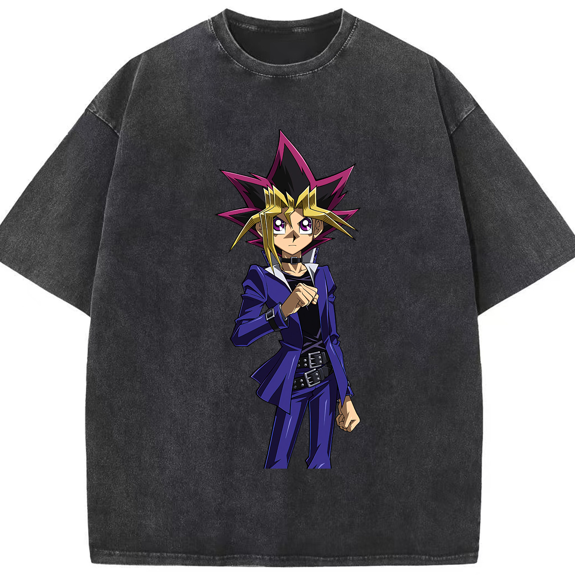 （画像用） 遊☆戯☆王 Yu-Gi-Oh! 綿100% ヴィンテージ風 半袖Tシャツ（フロントプリント）