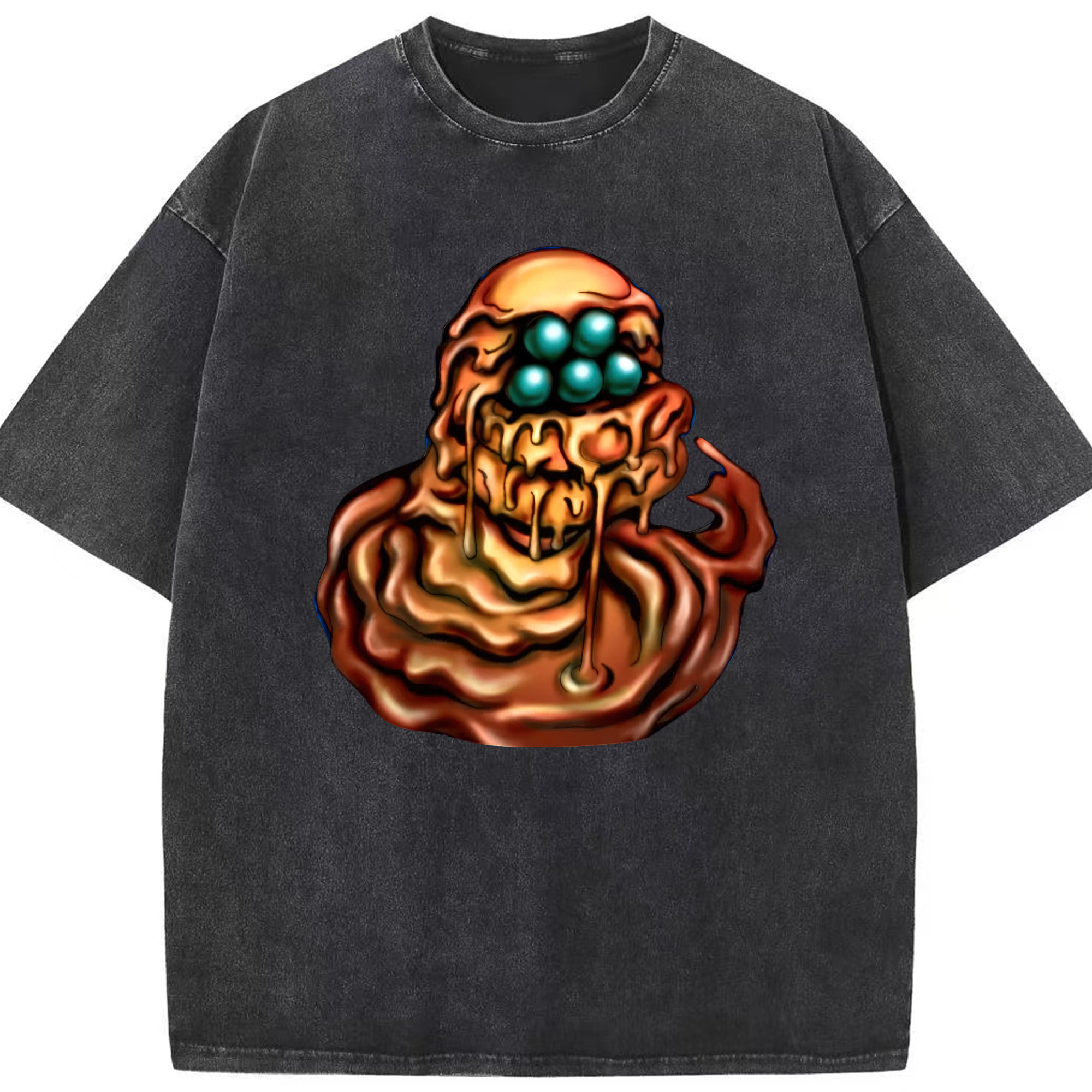（画像用） 遊☆戯☆王 Yu-Gi-Oh! 綿100% ヴィンテージ風 半袖Tシャツ（フロントプリント）
