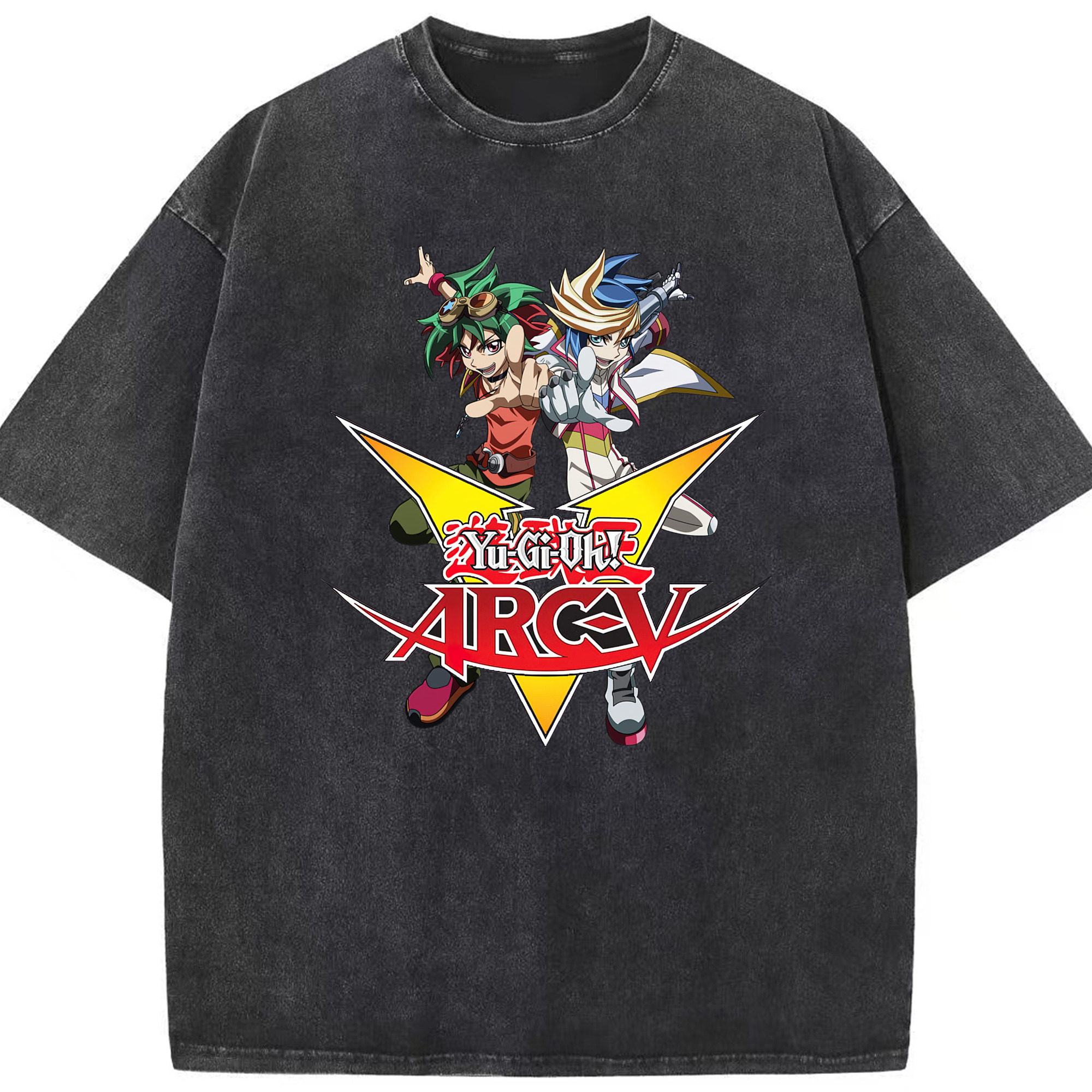 （画像用） 遊☆戯☆王 Yu-Gi-Oh! 綿100% ヴィンテージ風 半袖Tシャツ（フロントプリント）