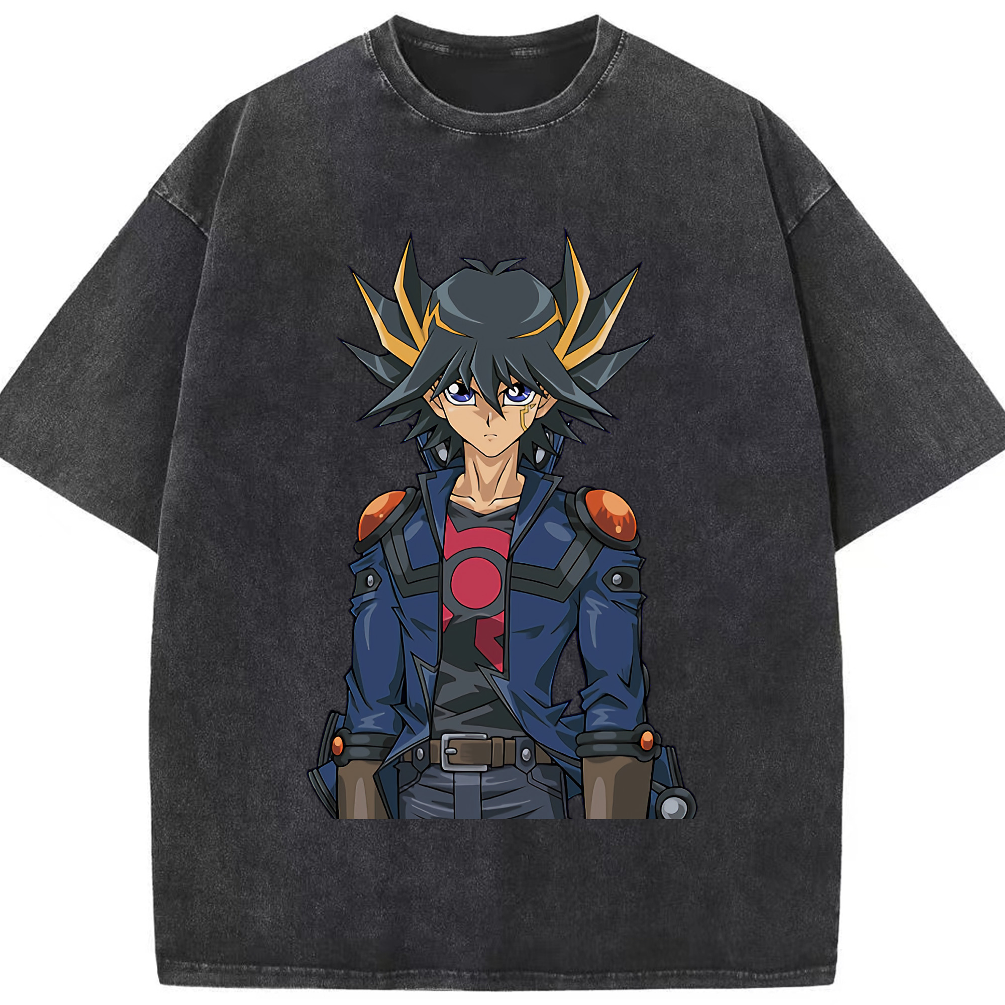 （画像用） 遊☆戯☆王 Yu-Gi-Oh! 綿100% ヴィンテージ風 半袖Tシャツ（フロントプリント）