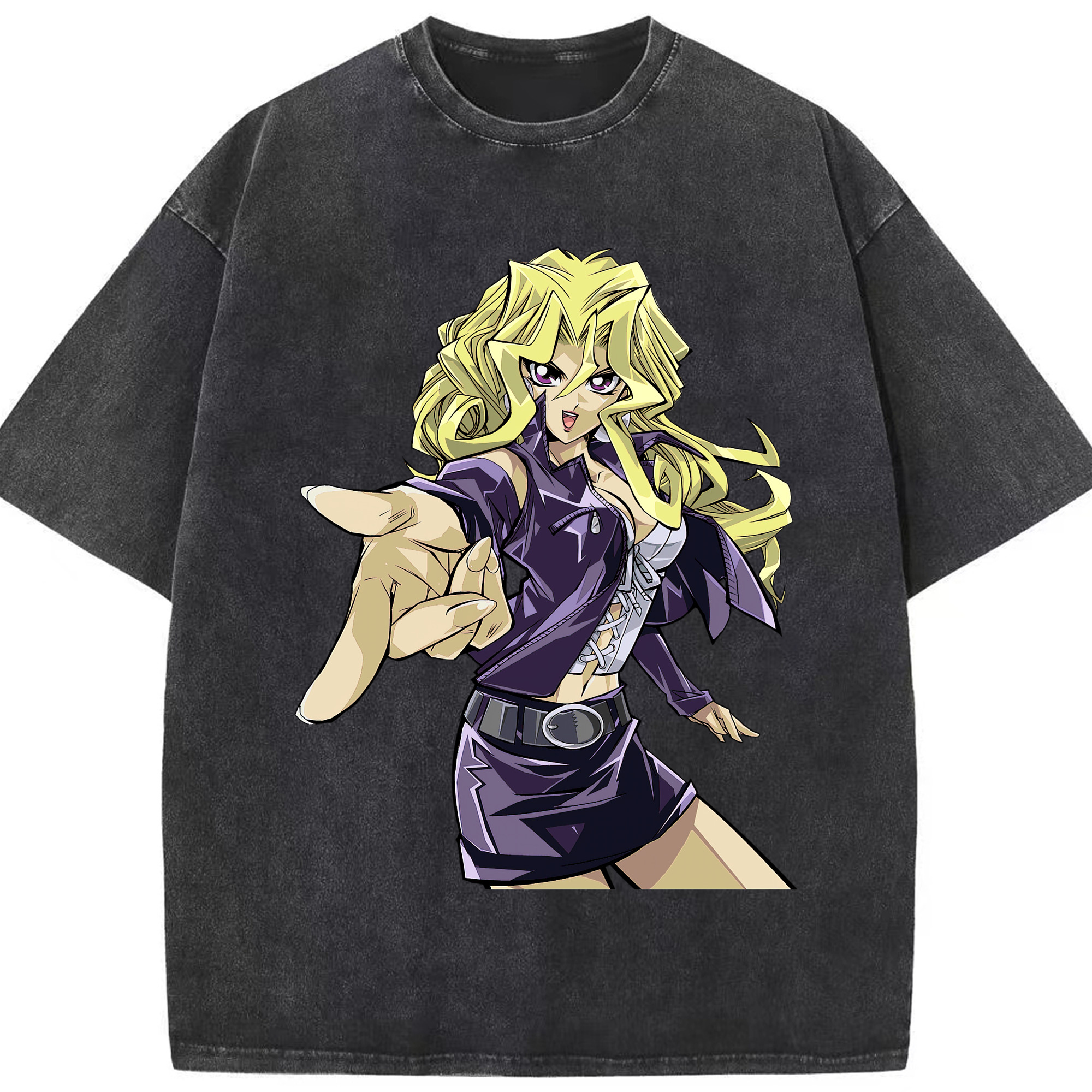（画像用） 遊☆戯☆王 Yu-Gi-Oh! 綿100% ヴィンテージ風 半袖Tシャツ（フロントプリント）