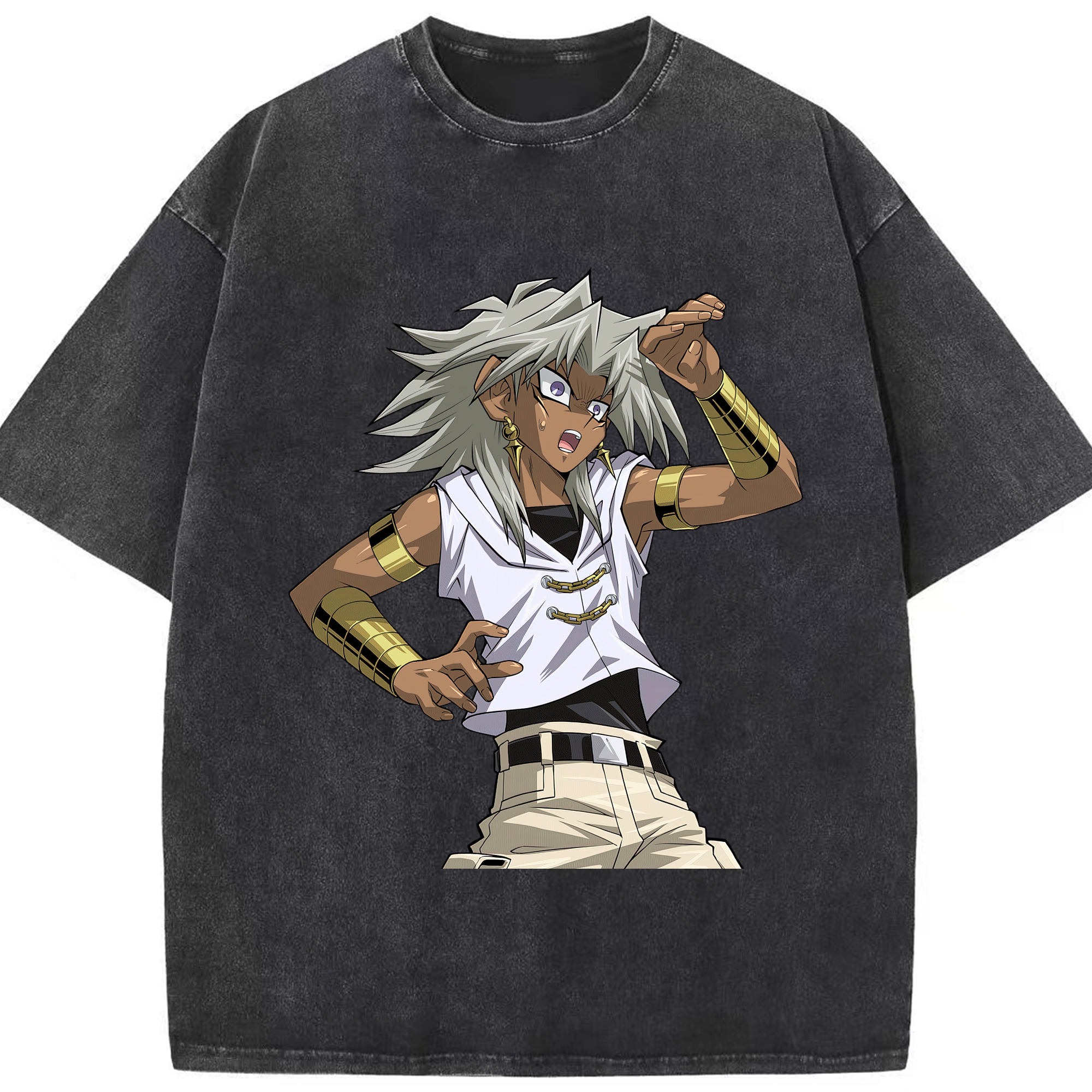 （画像用） 遊☆戯☆王 Yu-Gi-Oh! 綿100% ヴィンテージ風 半袖Tシャツ（フロントプリント）