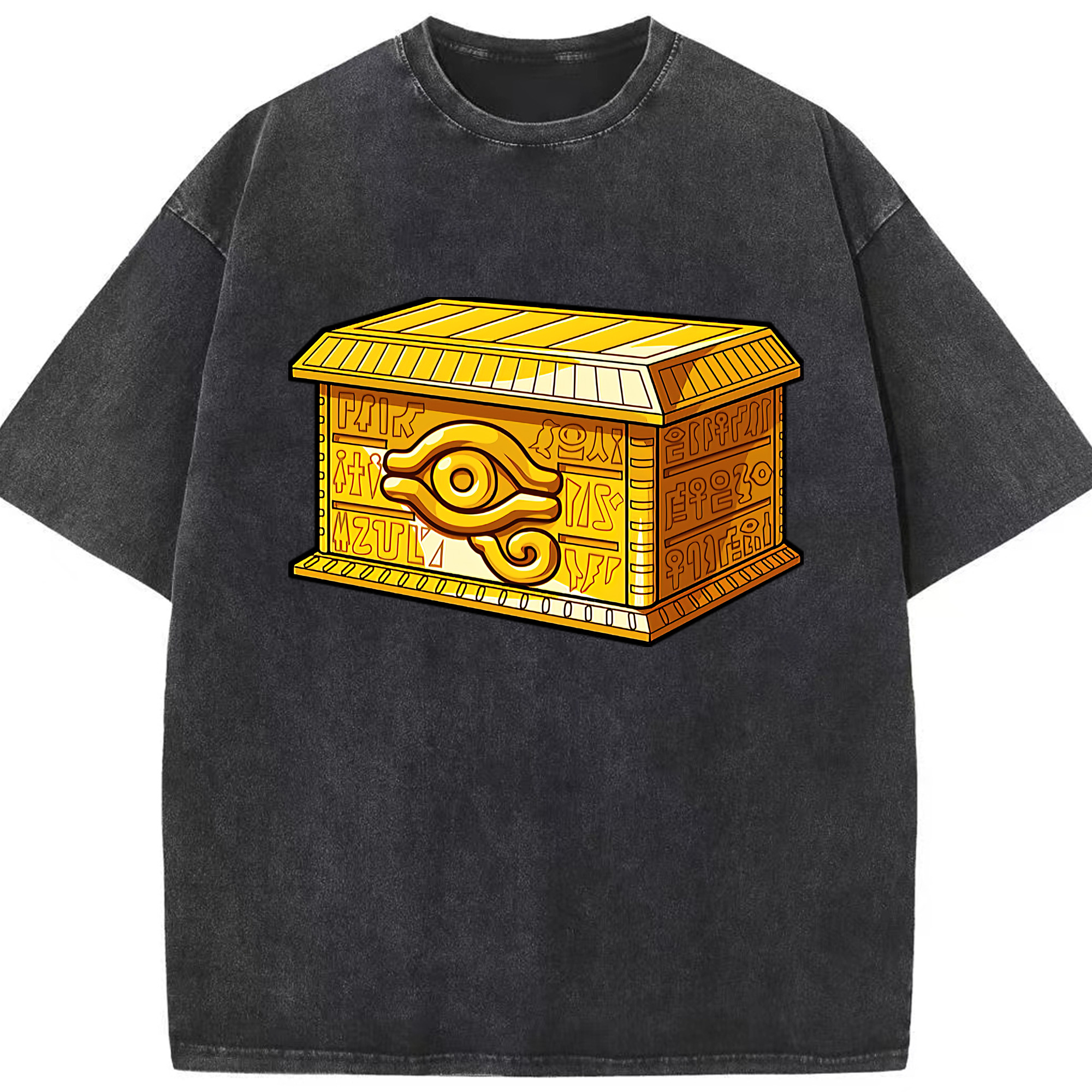 （画像用） 遊☆戯☆王 Yu-Gi-Oh! 綿100% ヴィンテージ風 半袖Tシャツ（フロントプリント）