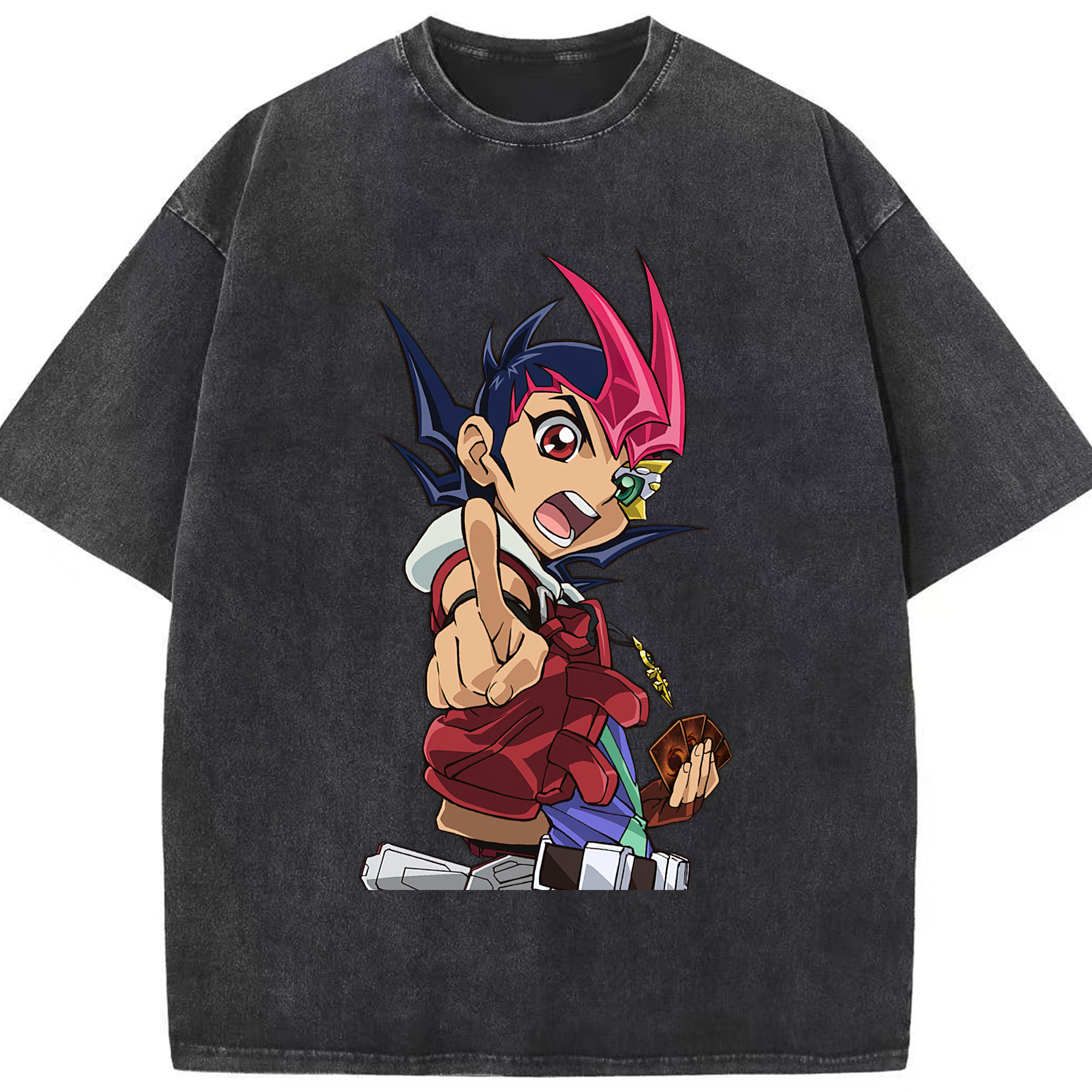（画像用） 遊☆戯☆王 Yu-Gi-Oh! 綿100% ヴィンテージ風 半袖Tシャツ（フロントプリント）