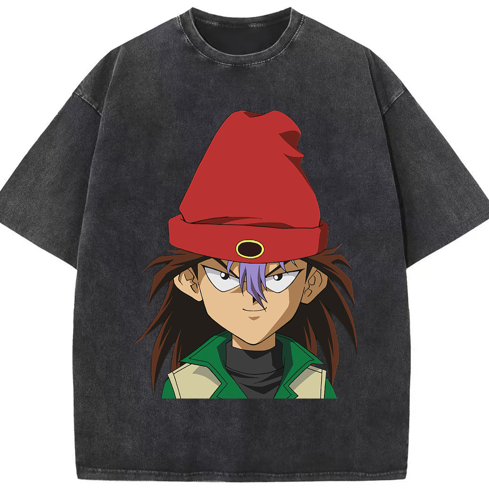 （画像用） 遊☆戯☆王 Yu-Gi-Oh! 綿100% ヴィンテージ風 半袖Tシャツ（フロントプリント）