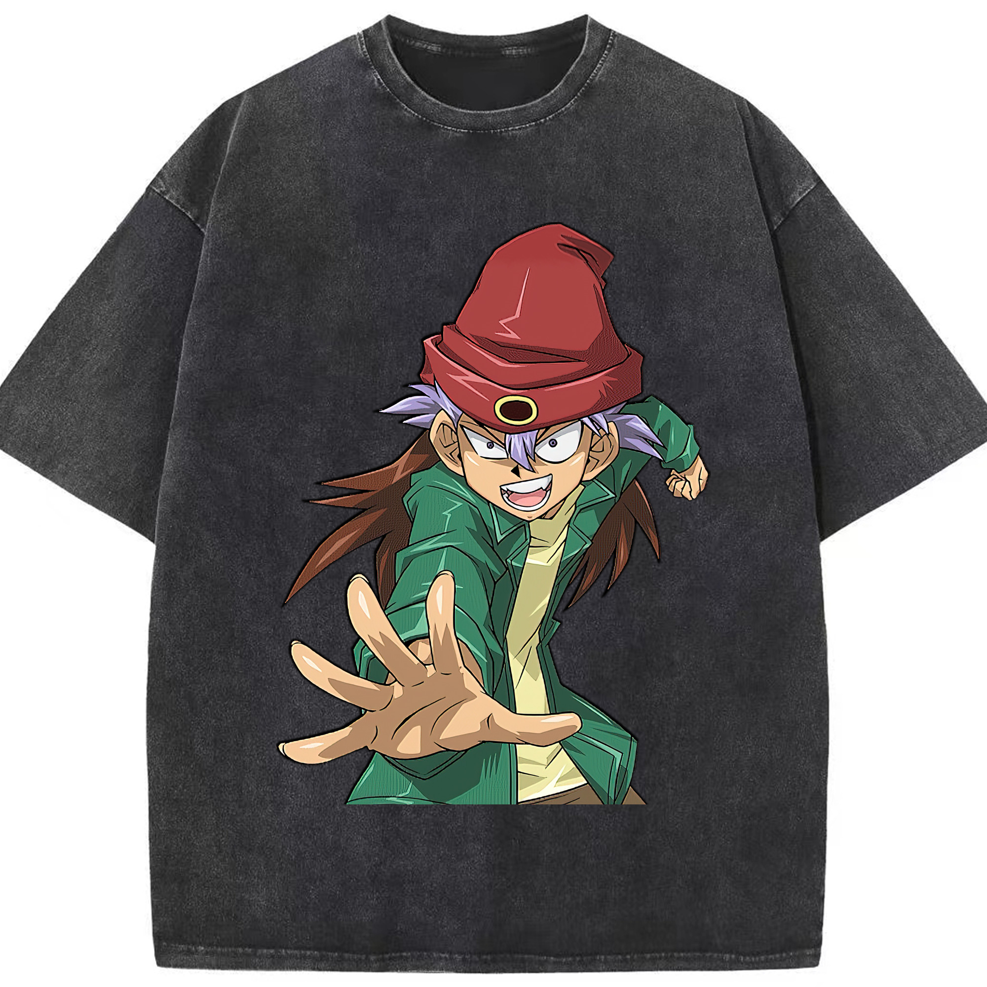 （画像用） 遊☆戯☆王 Yu-Gi-Oh! 綿100% ヴィンテージ風 半袖Tシャツ（フロントプリント）