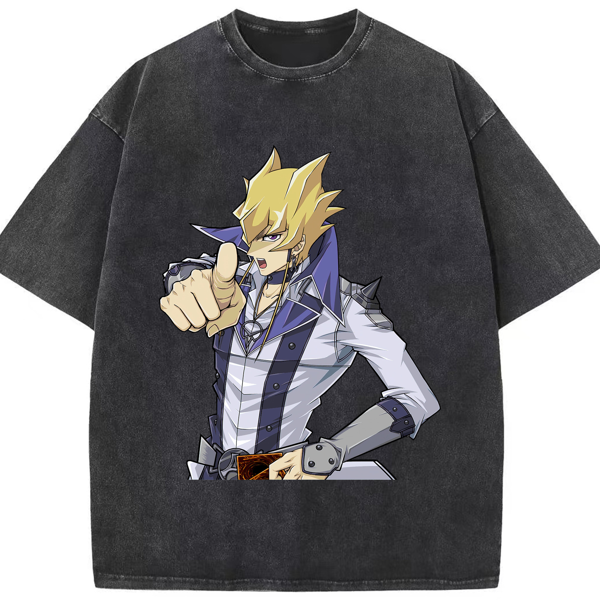 （画像用） 遊☆戯☆王 Yu-Gi-Oh! 綿100% ヴィンテージ風 半袖Tシャツ（フロントプリント）