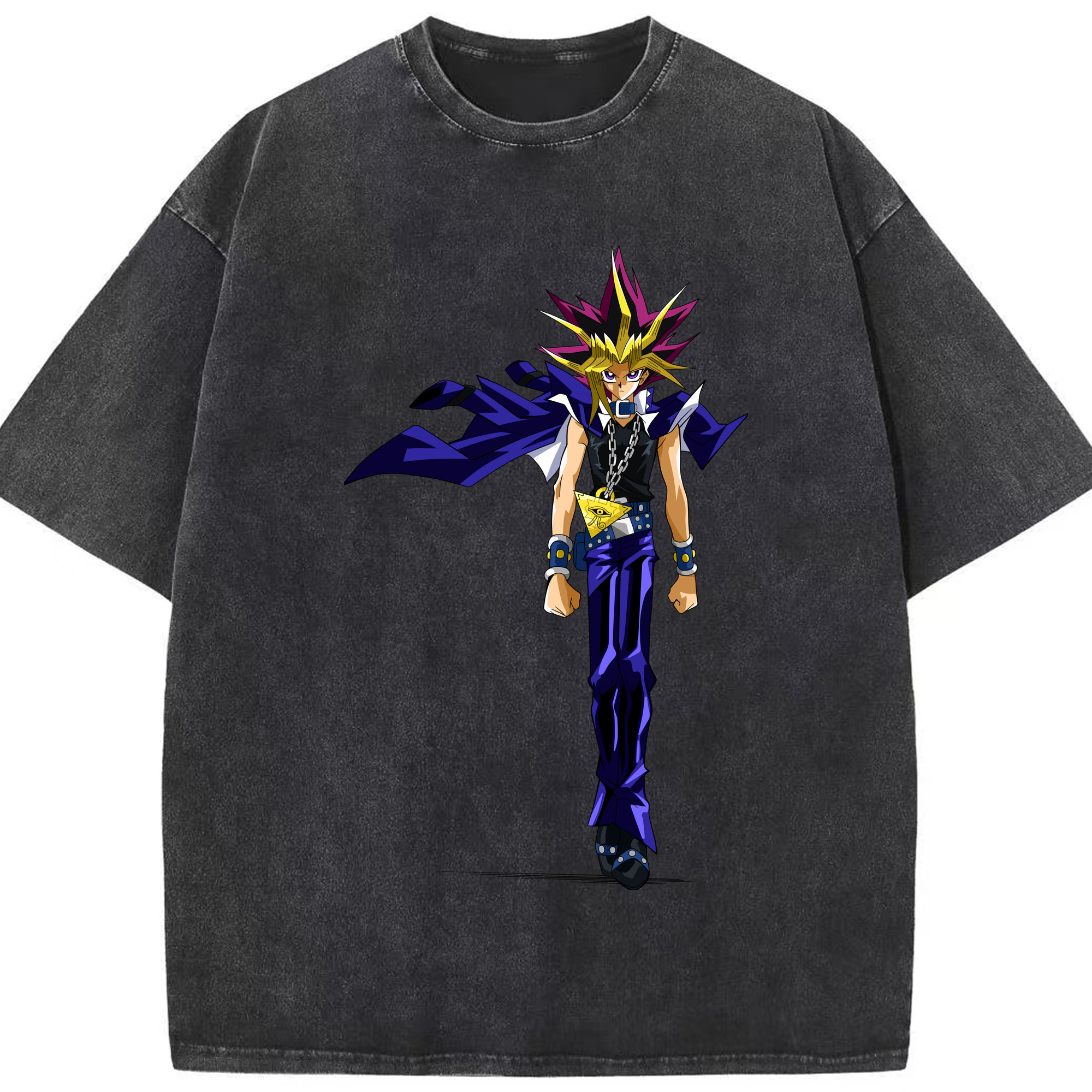 （画像用） 遊☆戯☆王 Yu-Gi-Oh! 綿100% ヴィンテージ風 半袖Tシャツ（フロントプリント）