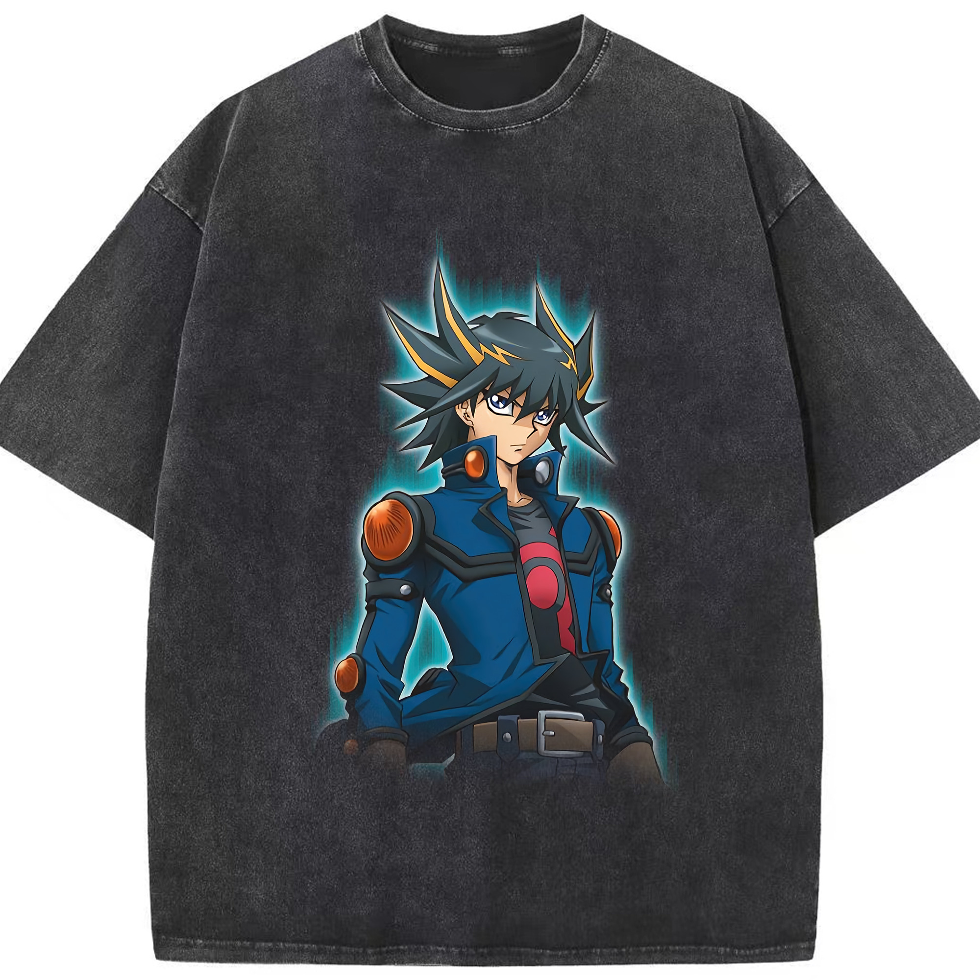 （画像用） 遊☆戯☆王 Yu-Gi-Oh! 綿100% ヴィンテージ風 半袖Tシャツ（フロントプリント）