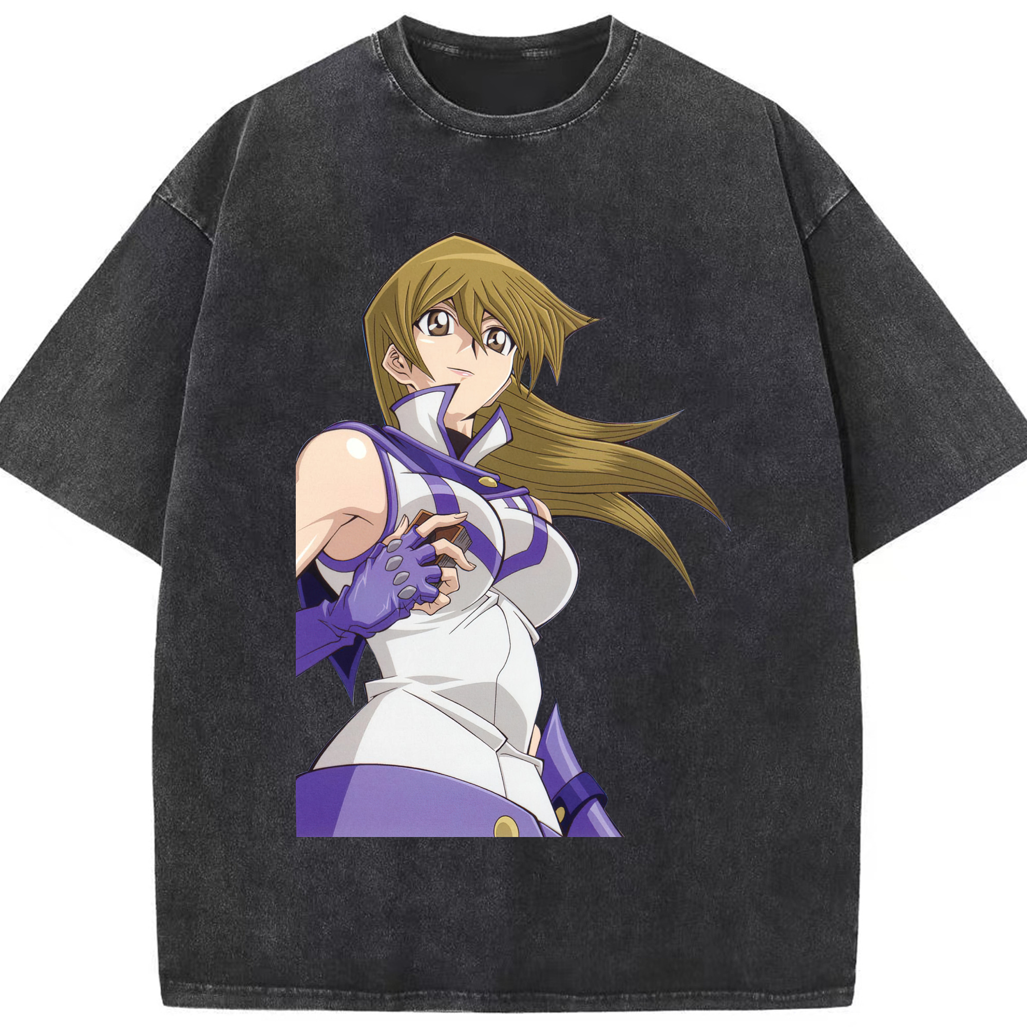 （画像用） 遊☆戯☆王 Yu-Gi-Oh! 綿100% ヴィンテージ風 半袖Tシャツ（フロントプリント）