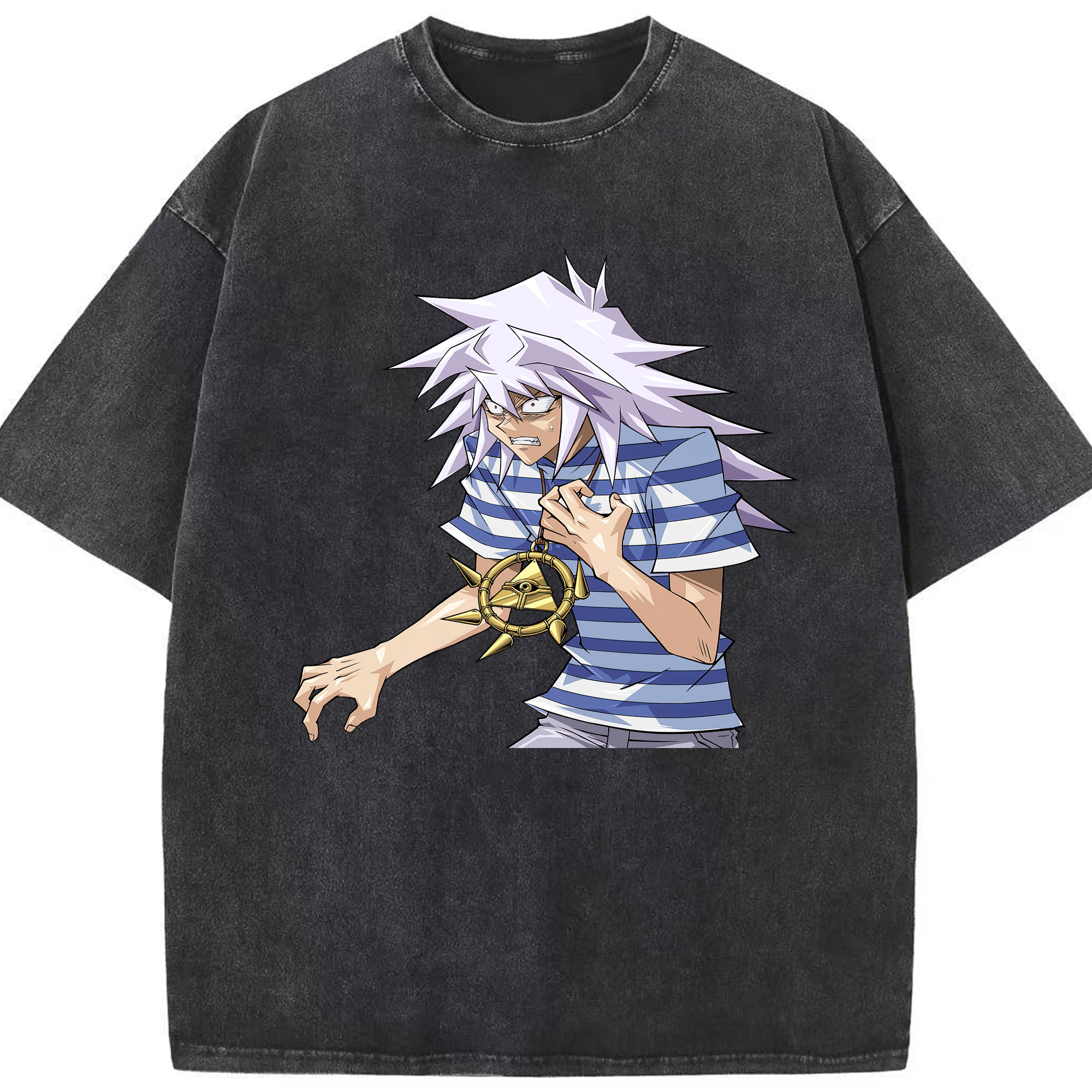 （画像用） 遊☆戯☆王 Yu-Gi-Oh! 綿100% ヴィンテージ風 半袖Tシャツ（フロントプリント）