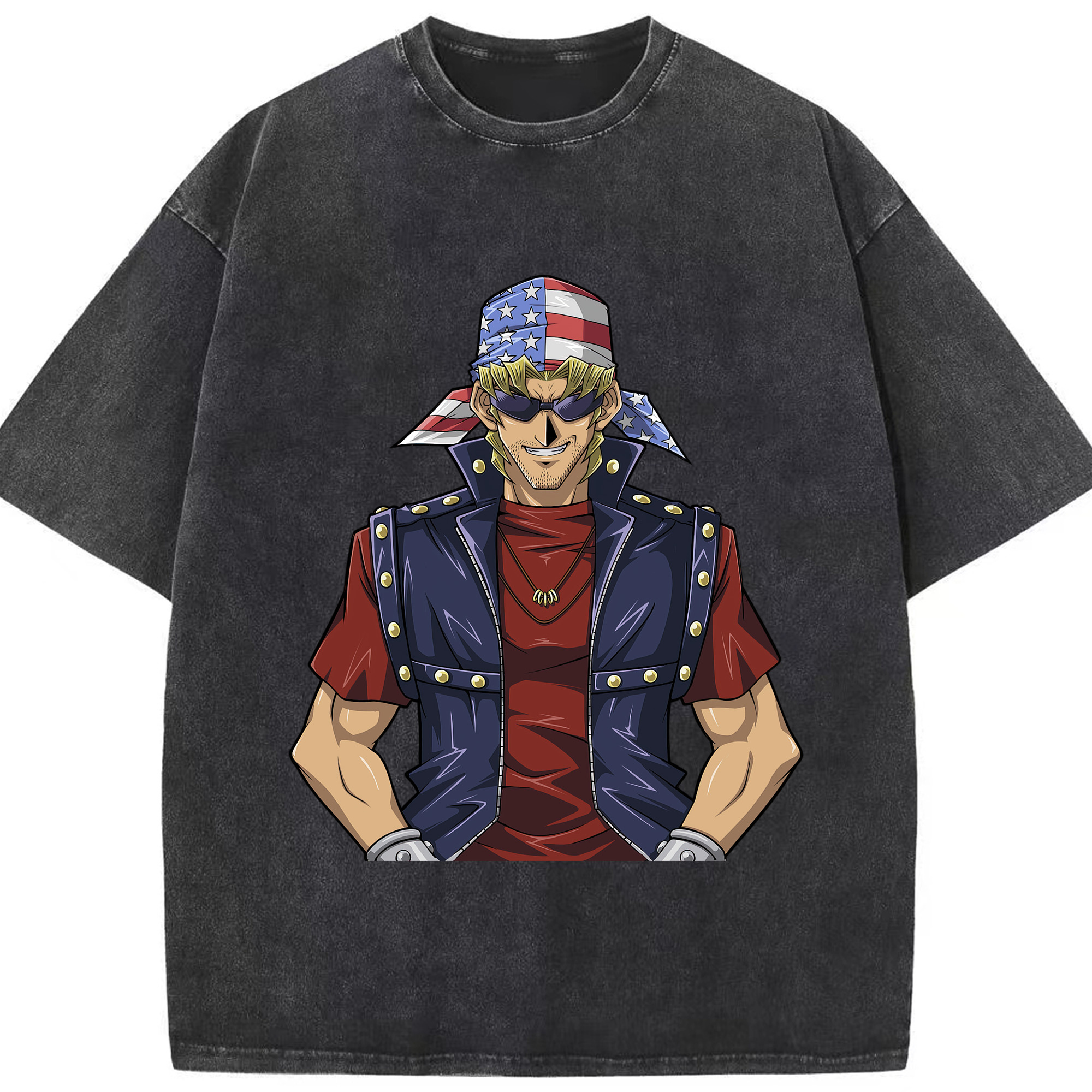 （画像用） 遊☆戯☆王 Yu-Gi-Oh! 綿100% ヴィンテージ風 半袖Tシャツ（フロントプリント）