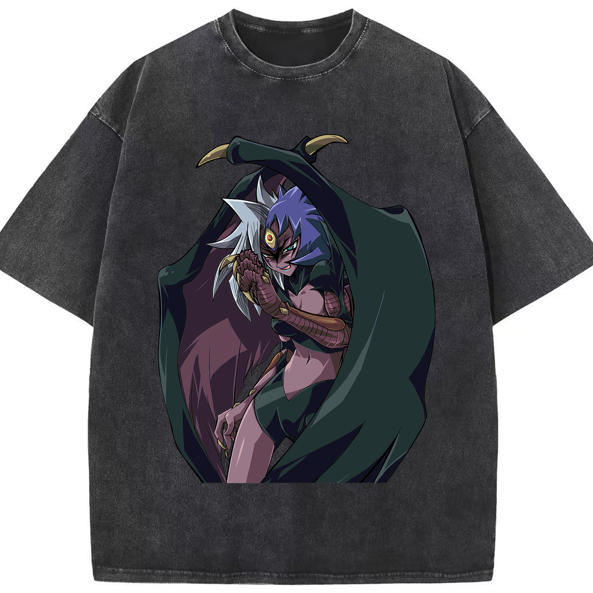 （画像用） 遊☆戯☆王 Yu-Gi-Oh! 綿100% ヴィンテージ風 半袖Tシャツ（フロントプリント）
