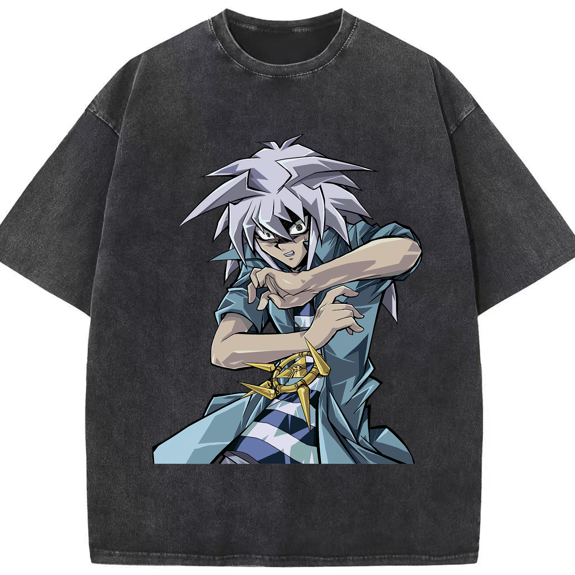 （画像用） 遊☆戯☆王 Yu-Gi-Oh! 綿100% ヴィンテージ風 半袖Tシャツ（フロントプリント）