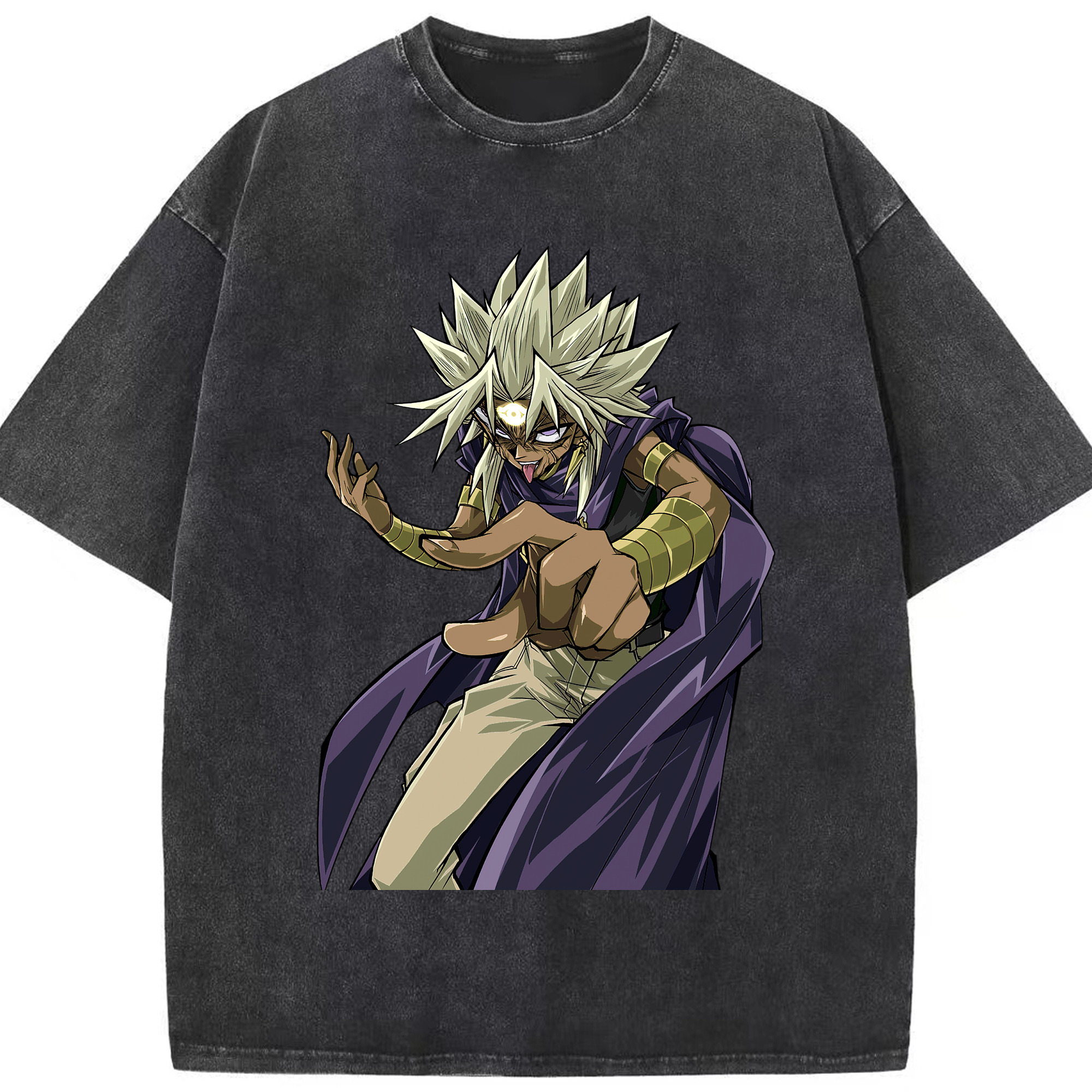 （画像用） 遊☆戯☆王 Yu-Gi-Oh! 綿100% ヴィンテージ風 半袖Tシャツ（フロントプリント）