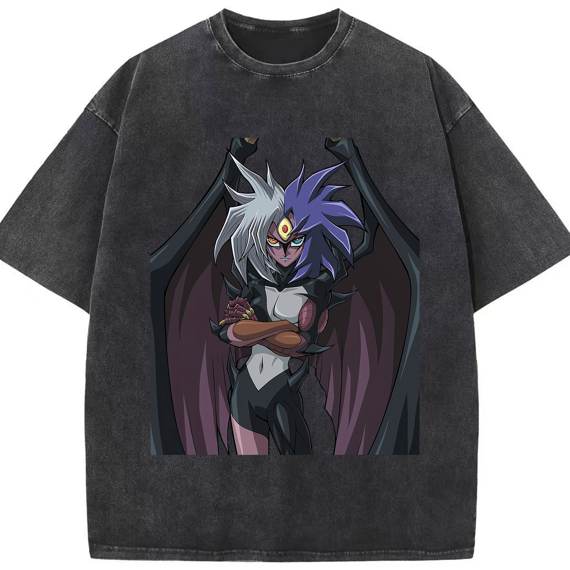 （画像用） 遊☆戯☆王 Yu-Gi-Oh! 綿100% ヴィンテージ風 半袖Tシャツ（フロントプリント）