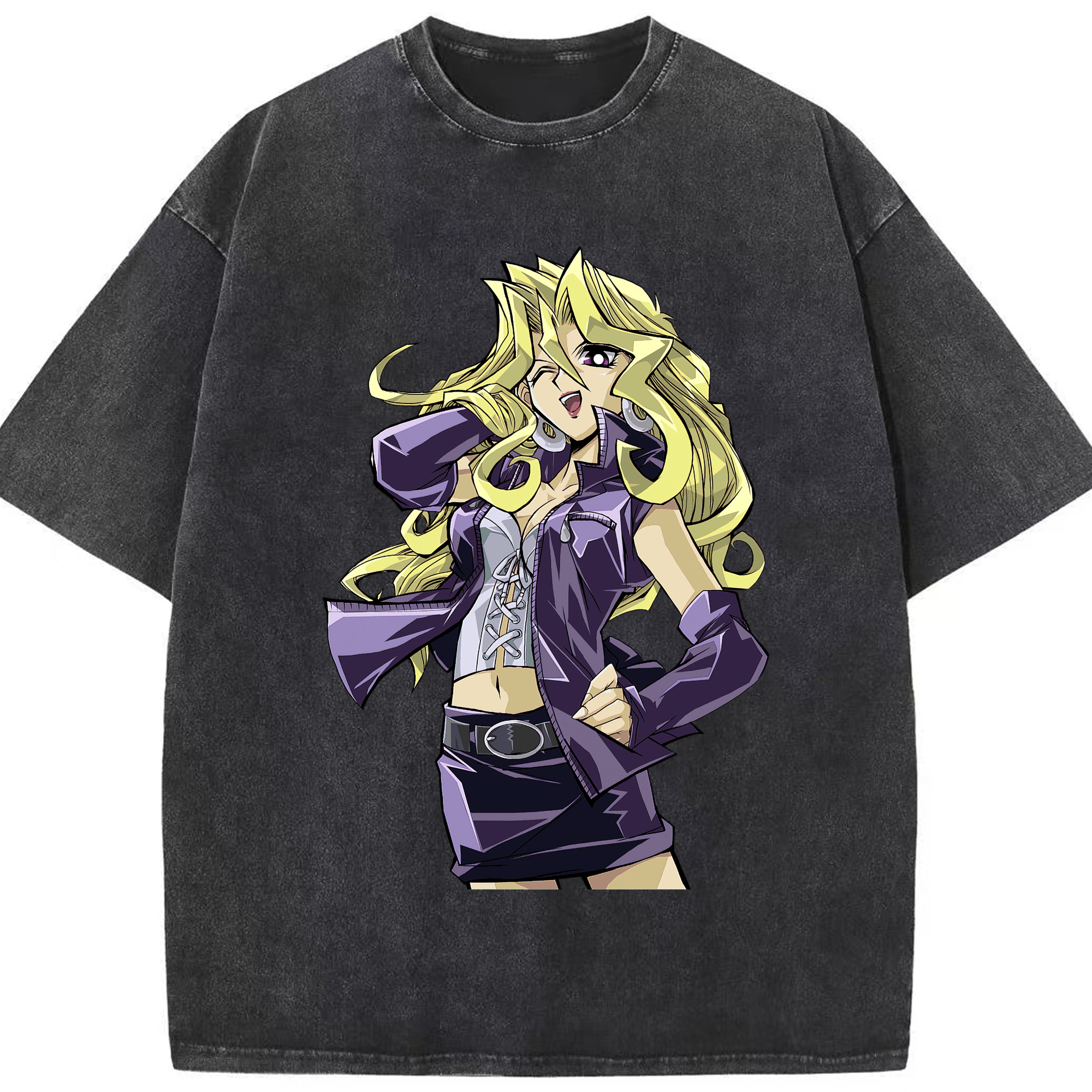 （画像用） 遊☆戯☆王 Yu-Gi-Oh! 綿100% ヴィンテージ風 半袖Tシャツ（フロントプリント）