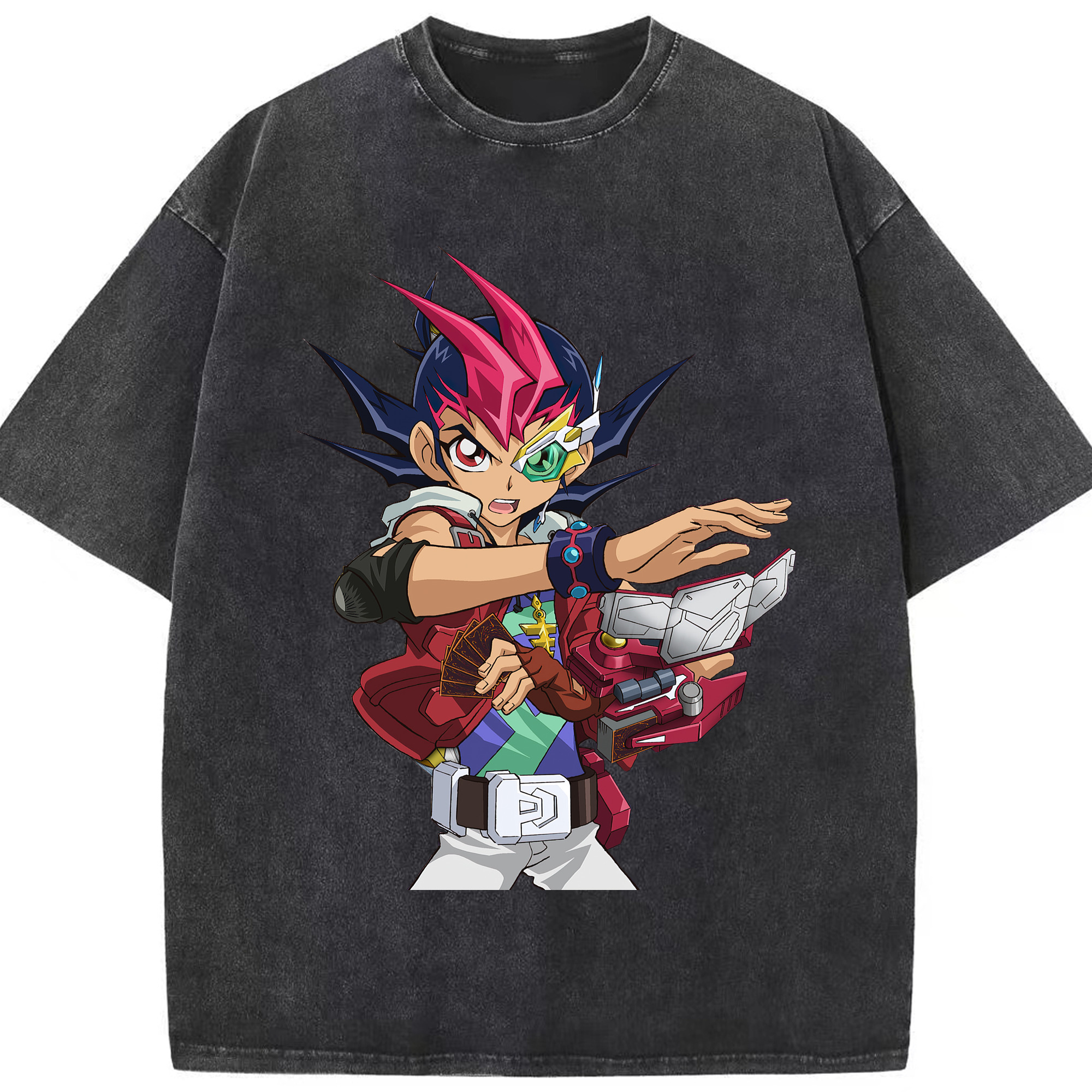 （画像用） 遊☆戯☆王 Yu-Gi-Oh! 綿100% ヴィンテージ風 半袖Tシャツ（フロントプリント）