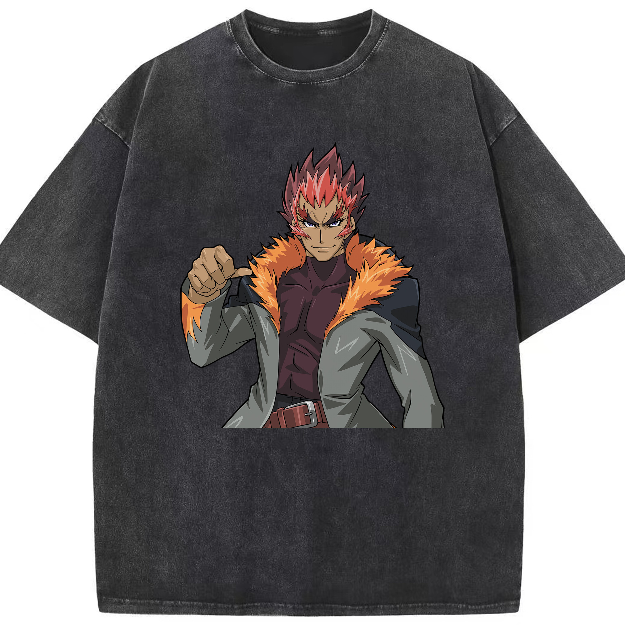 （画像用） 遊☆戯☆王 Yu-Gi-Oh! 綿100% ヴィンテージ風 半袖Tシャツ（フロントプリント）