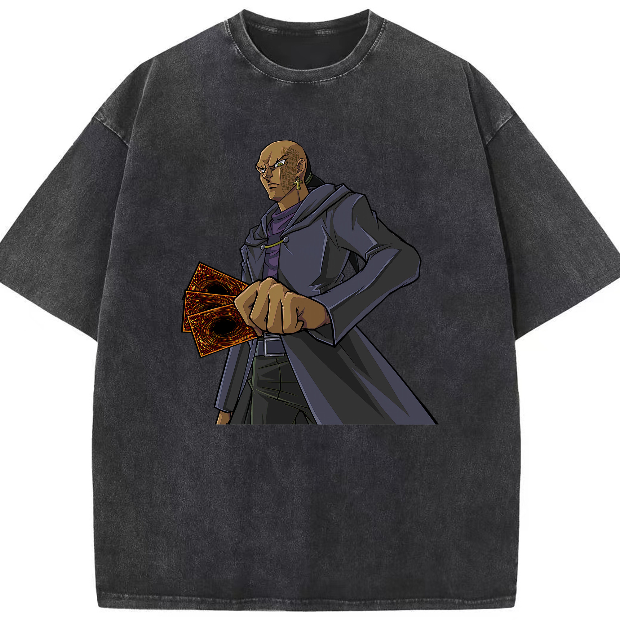（画像用） 遊☆戯☆王 Yu-Gi-Oh! 綿100% ヴィンテージ風 半袖Tシャツ（フロントプリント）