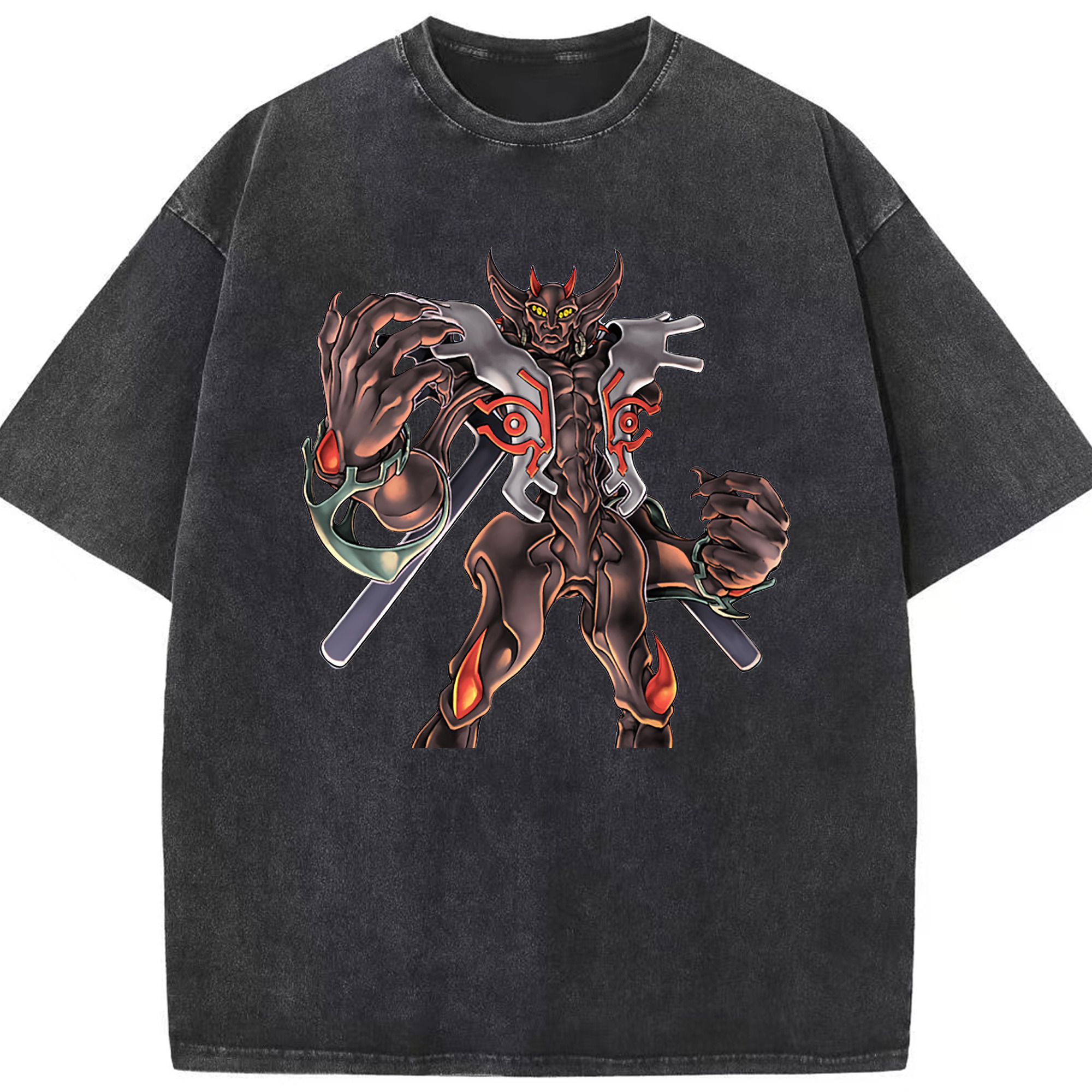 （画像用） 遊☆戯☆王 Yu-Gi-Oh! 綿100% ヴィンテージ風 半袖Tシャツ（フロントプリント）