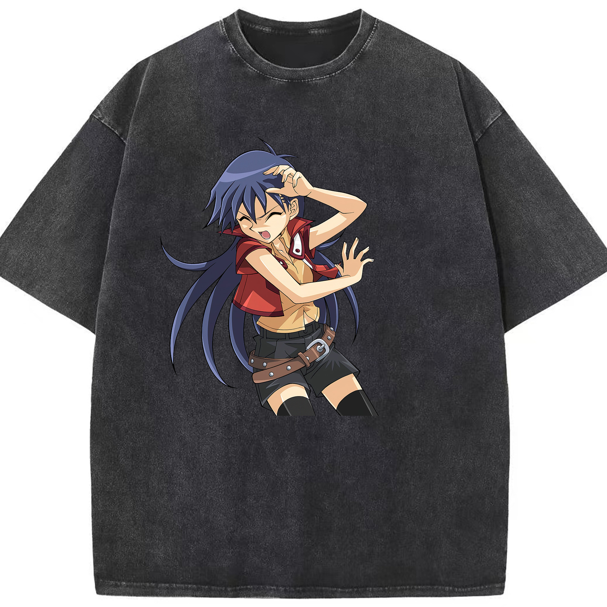 （画像用） 遊☆戯☆王 Yu-Gi-Oh! 綿100% ヴィンテージ風 半袖Tシャツ（フロントプリント）