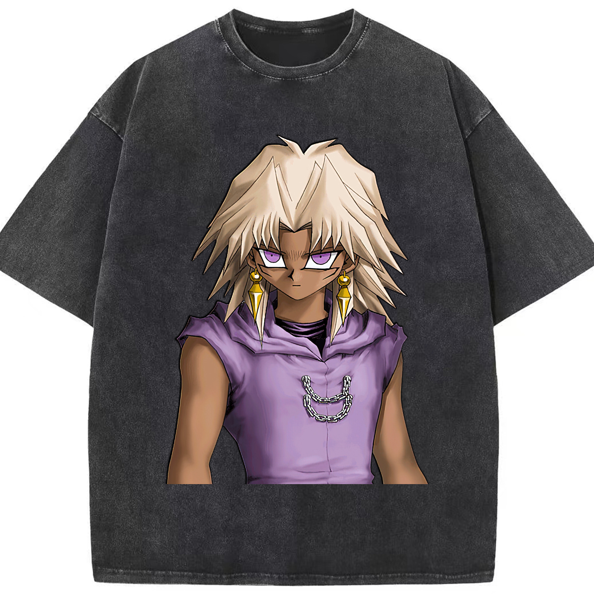 （画像用） 遊☆戯☆王 Yu-Gi-Oh! 綿100% ヴィンテージ風 半袖Tシャツ（フロントプリント）