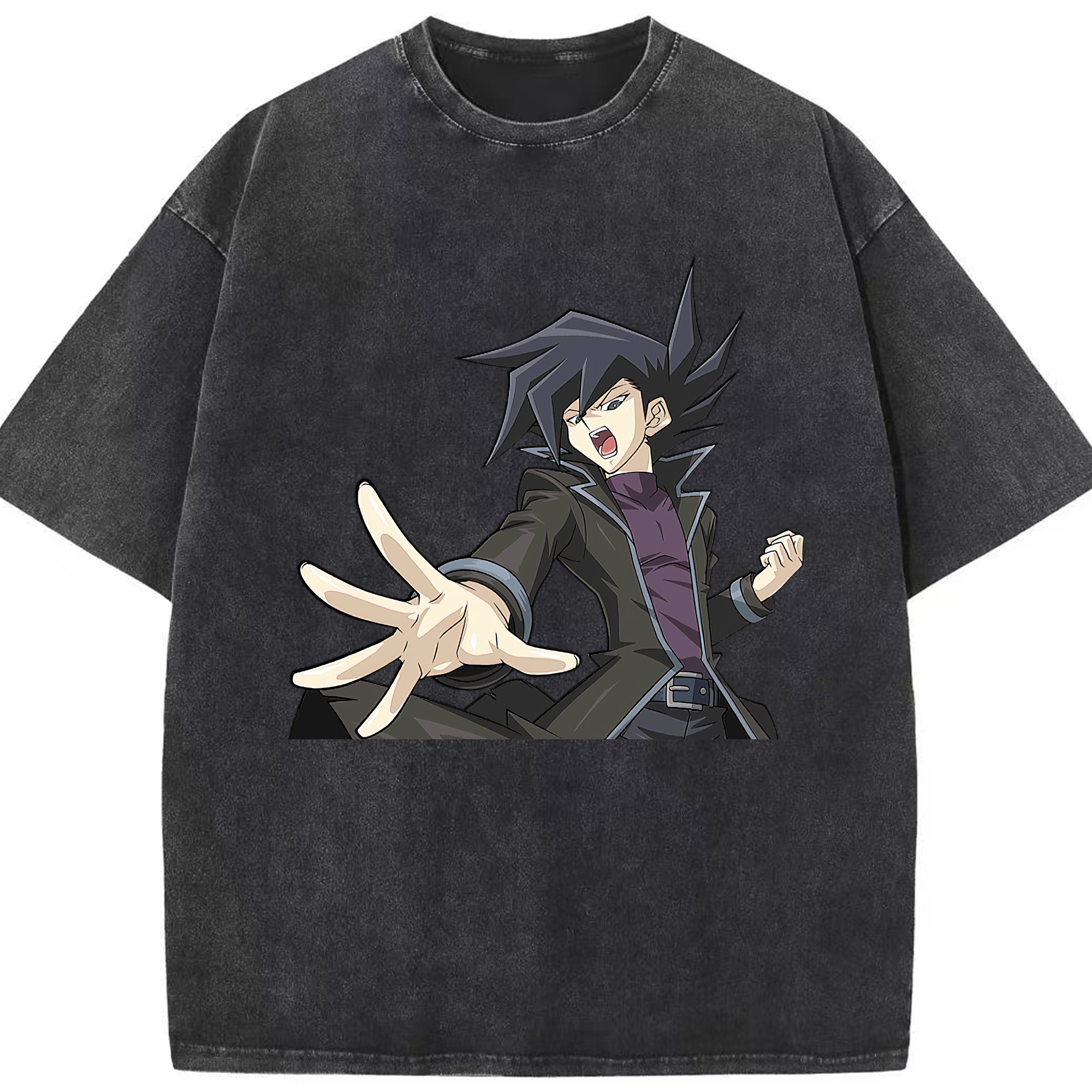 （画像用） 遊☆戯☆王 Yu-Gi-Oh! 綿100% ヴィンテージ風 半袖Tシャツ（フロントプリント）