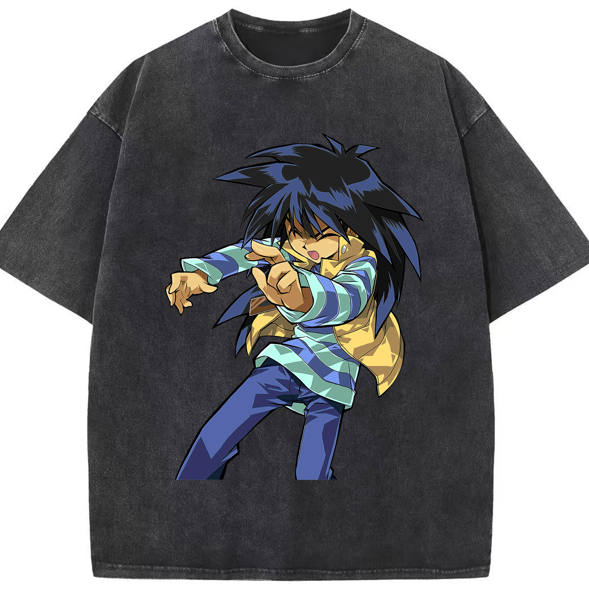 （画像用） 遊☆戯☆王 Yu-Gi-Oh! 綿100% ヴィンテージ風 半袖Tシャツ（フロントプリント）
