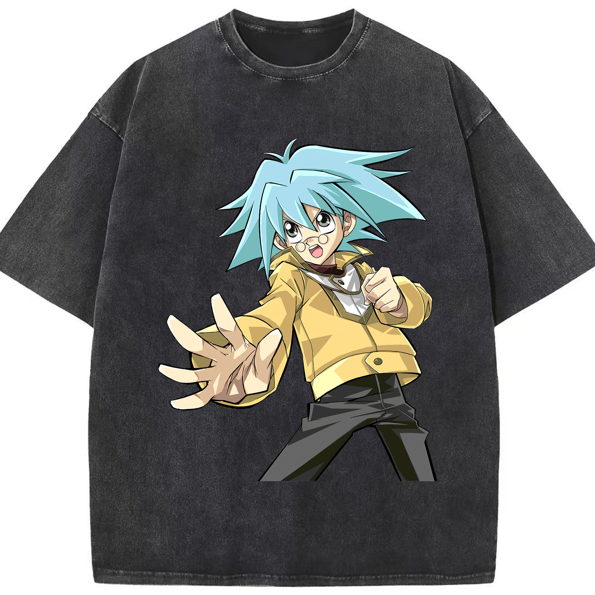 （画像用） 遊☆戯☆王 Yu-Gi-Oh! 綿100% ヴィンテージ風 半袖Tシャツ（フロントプリント）