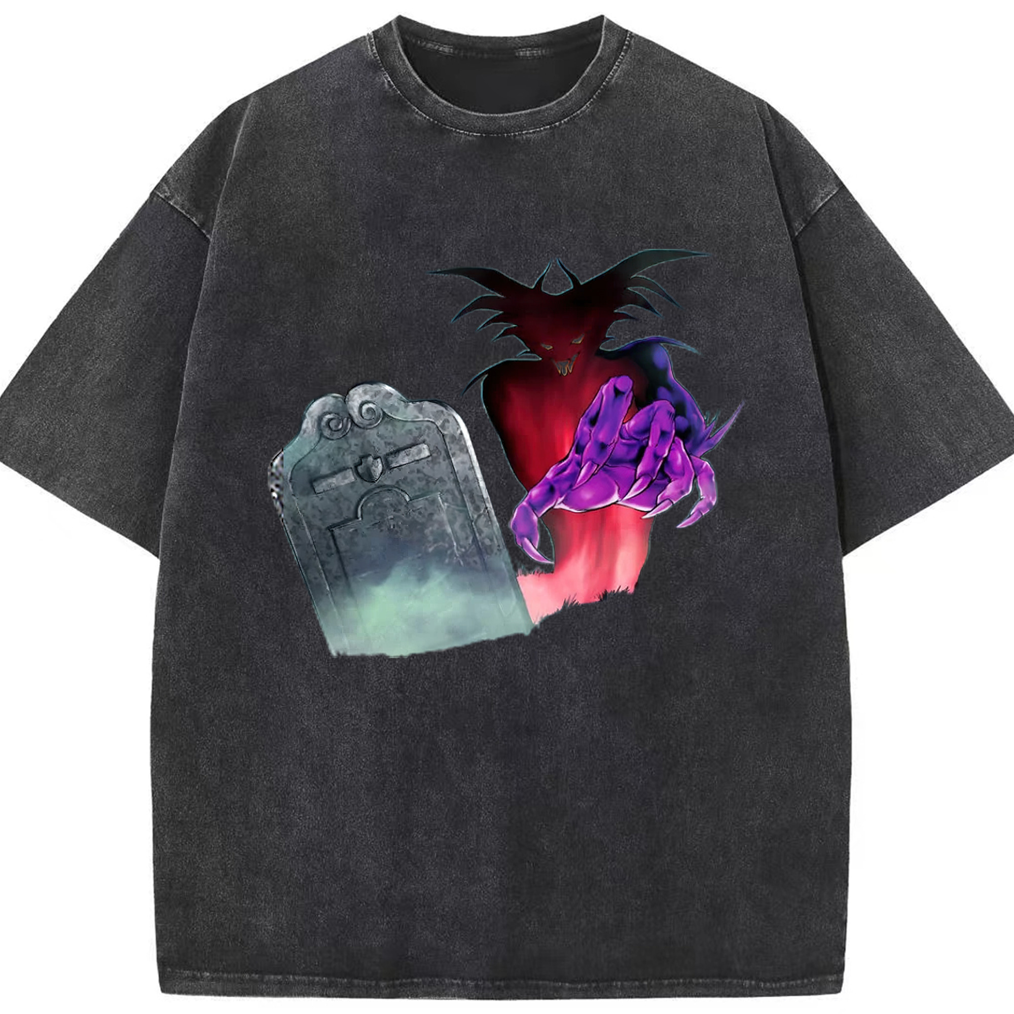 （画像用） 遊☆戯☆王 Yu-Gi-Oh! 綿100% ヴィンテージ風 半袖Tシャツ（フロントプリント）