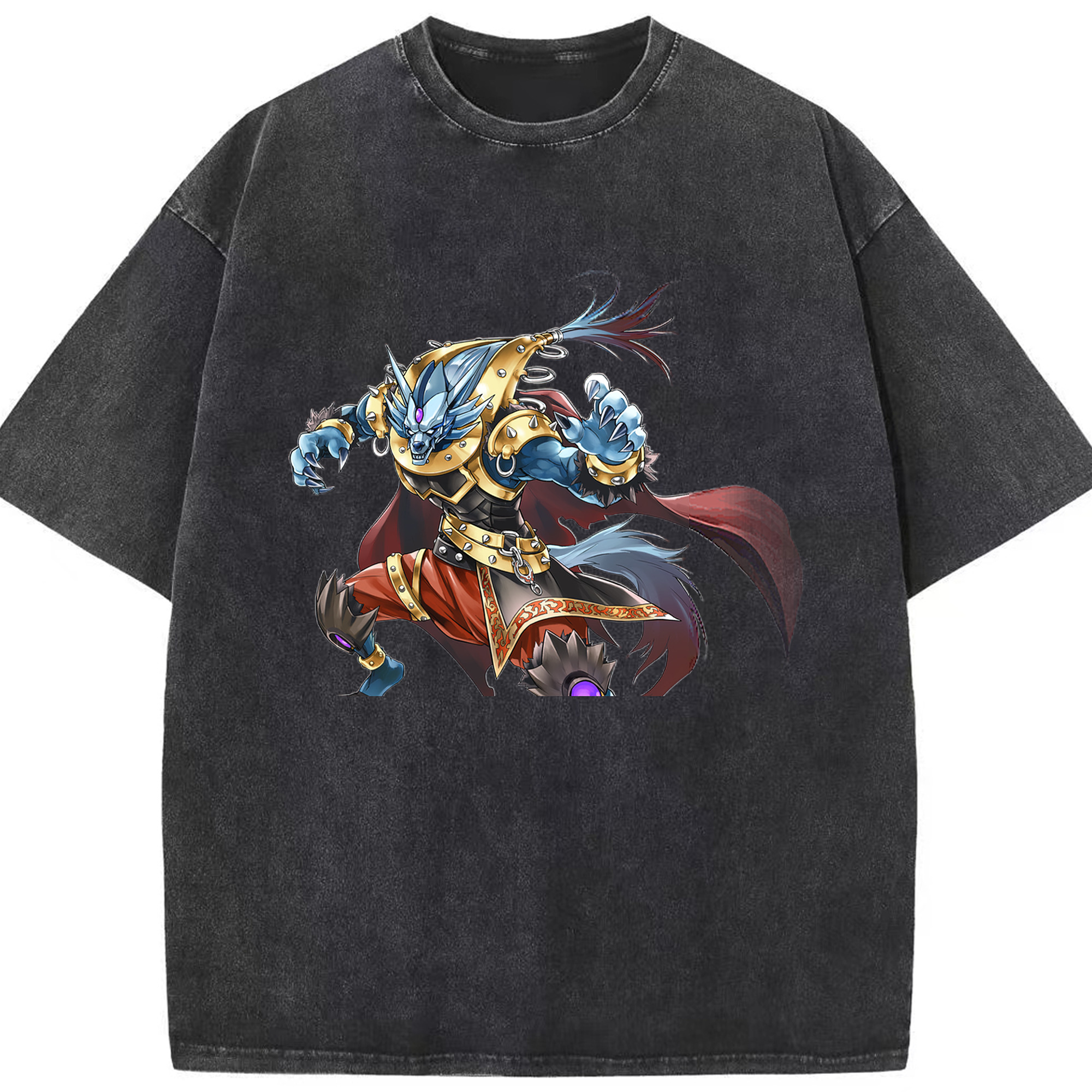 （画像用） 遊☆戯☆王 Yu-Gi-Oh! 綿100% ヴィンテージ風 半袖Tシャツ（フロントプリント）