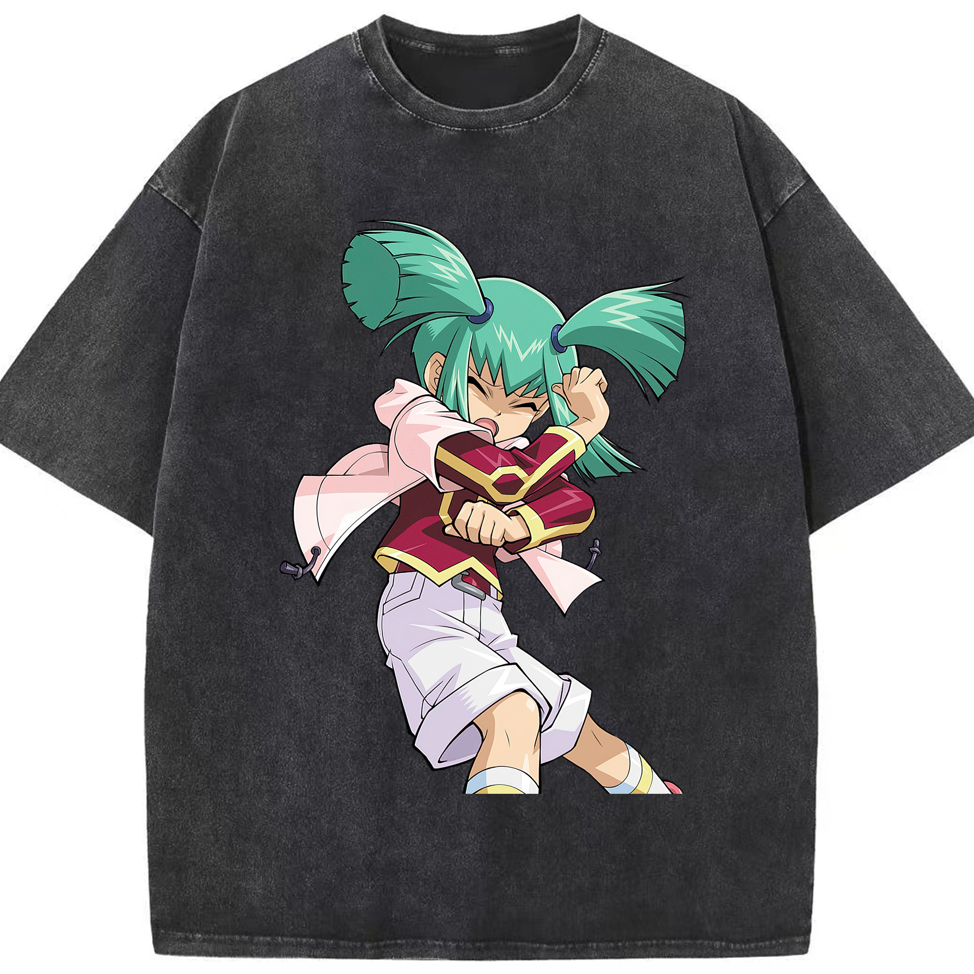 （画像用） 遊☆戯☆王 Yu-Gi-Oh! 綿100% ヴィンテージ風 半袖Tシャツ（フロントプリント）