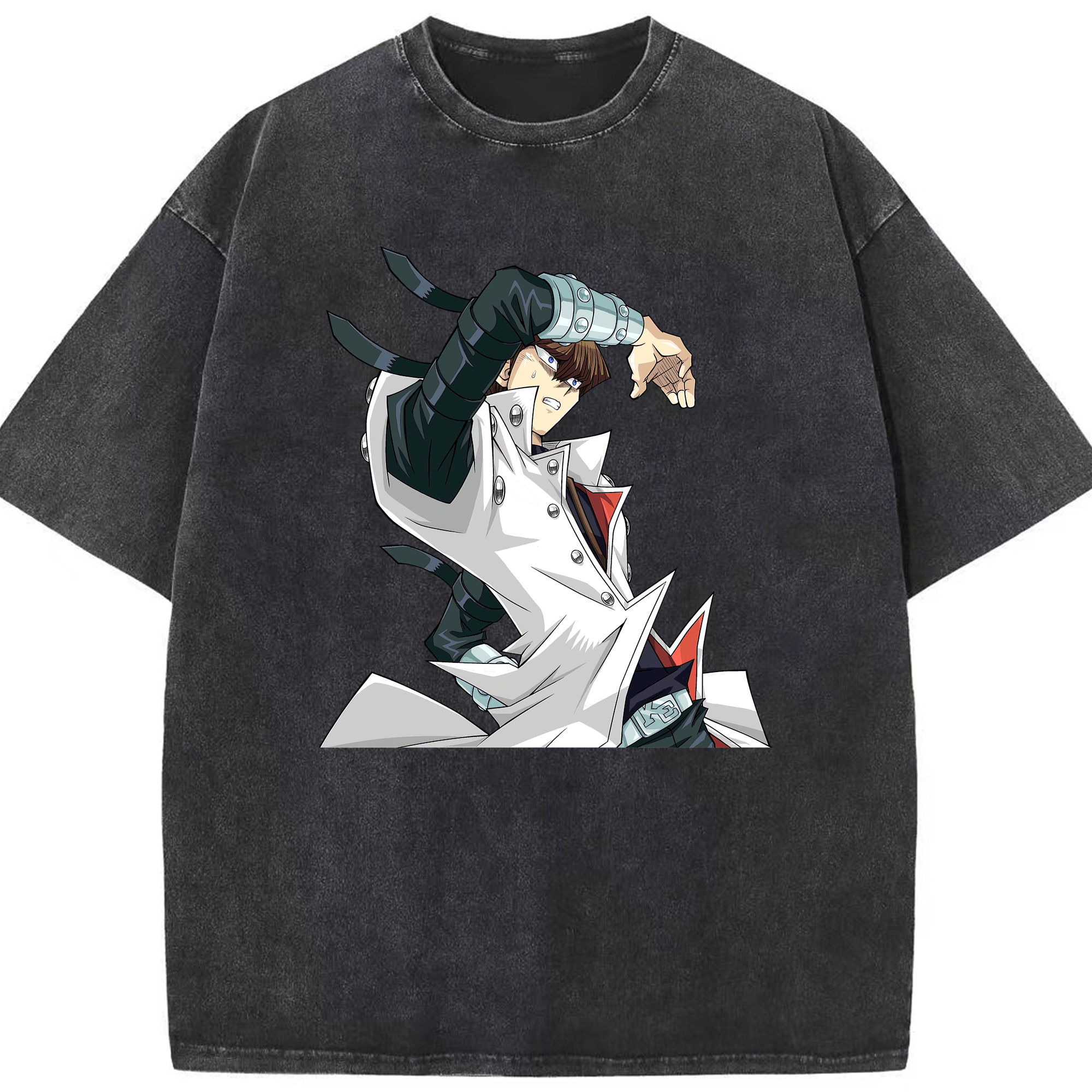 （画像用） 遊☆戯☆王 Yu-Gi-Oh! 綿100% ヴィンテージ風 半袖Tシャツ（フロントプリント）