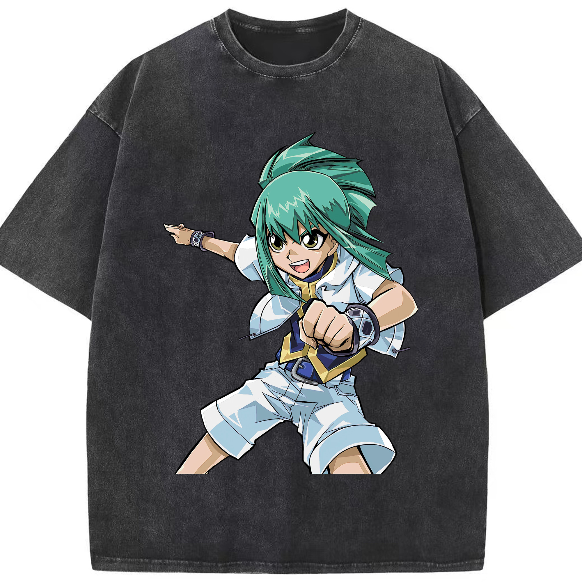 （画像用） 遊☆戯☆王 Yu-Gi-Oh! 綿100% ヴィンテージ風 半袖Tシャツ（フロントプリント）