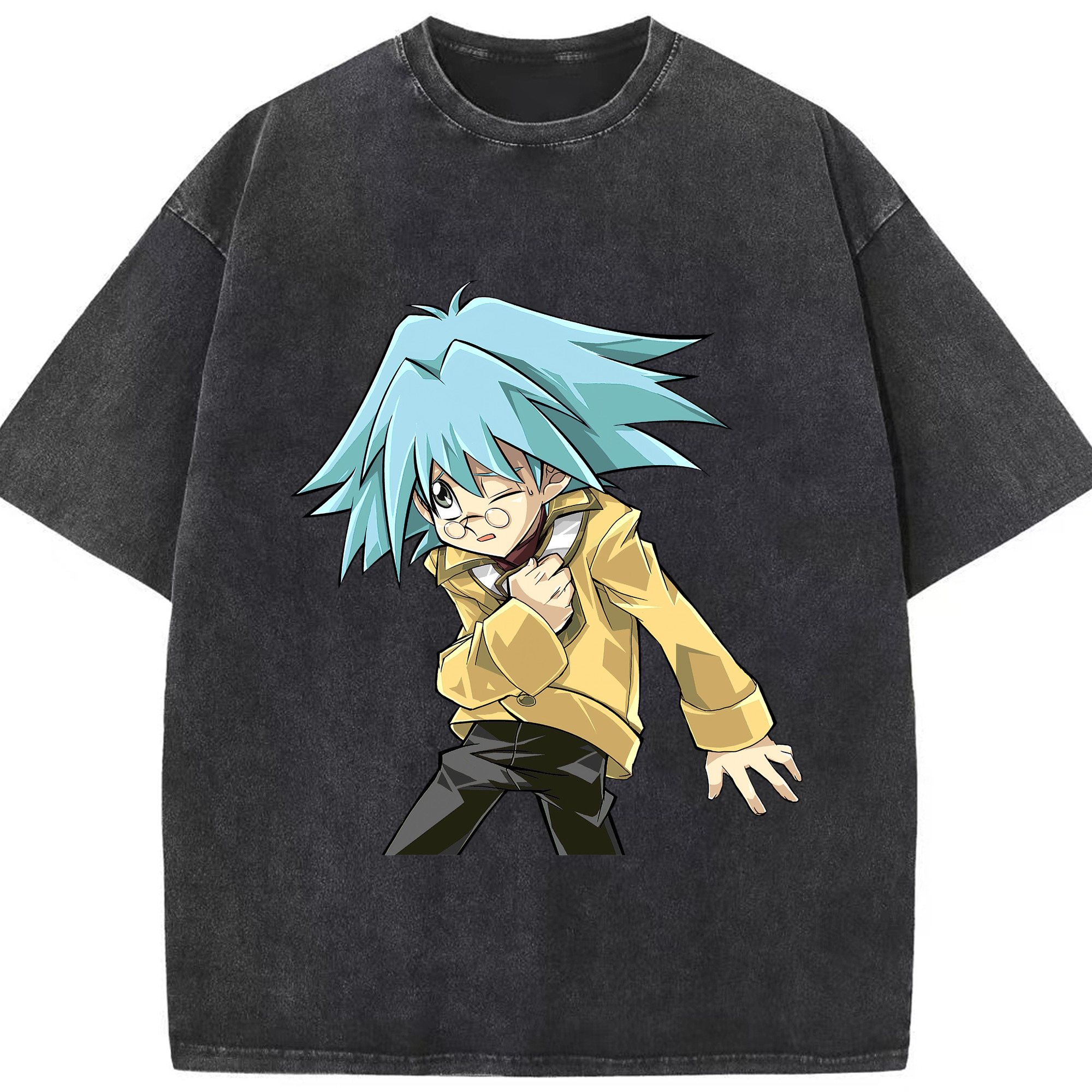 （画像用） 遊☆戯☆王 Yu-Gi-Oh! 綿100% ヴィンテージ風 半袖Tシャツ（フロントプリント）