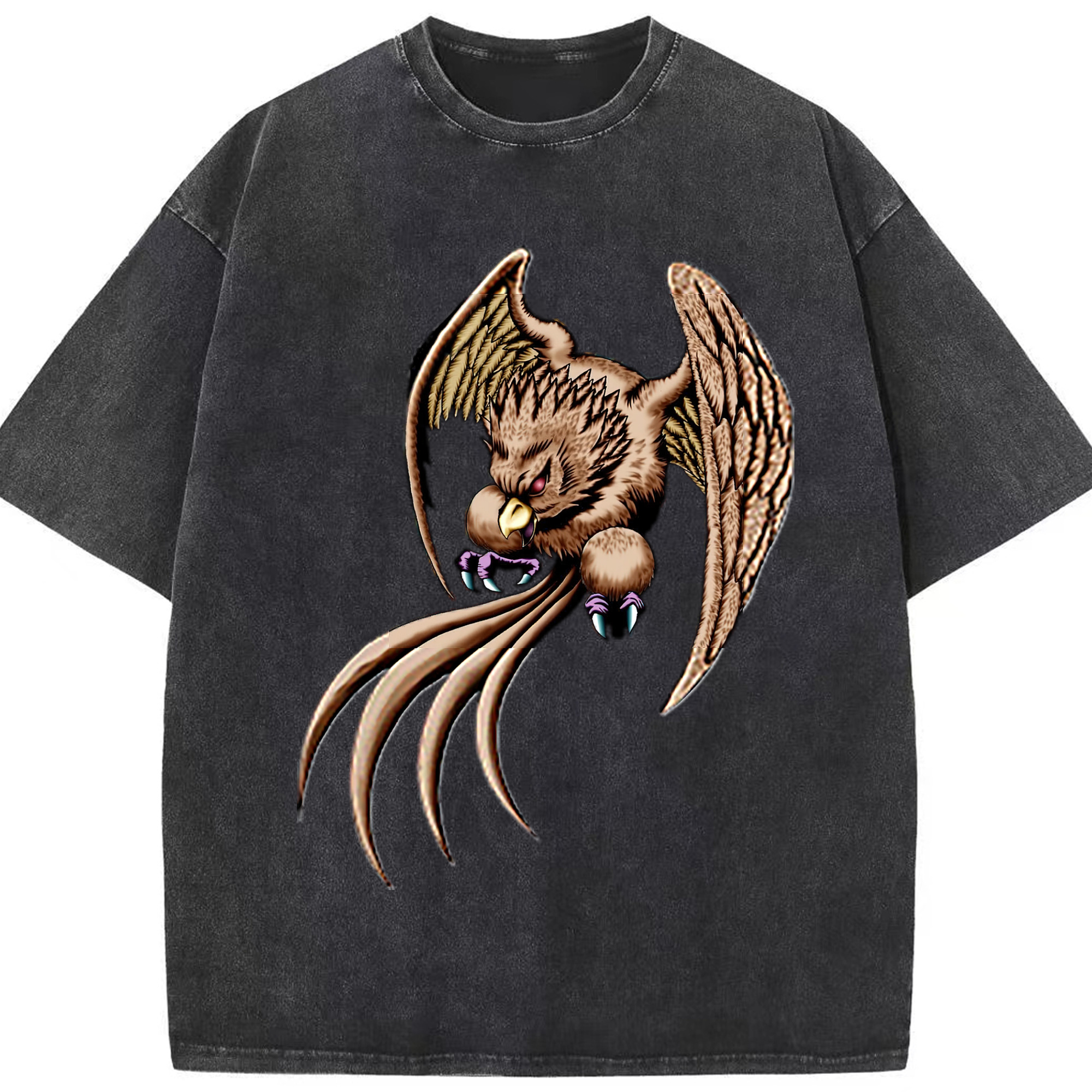 （画像用） 遊☆戯☆王 Yu-Gi-Oh! 綿100% ヴィンテージ風 半袖Tシャツ（フロントプリント）