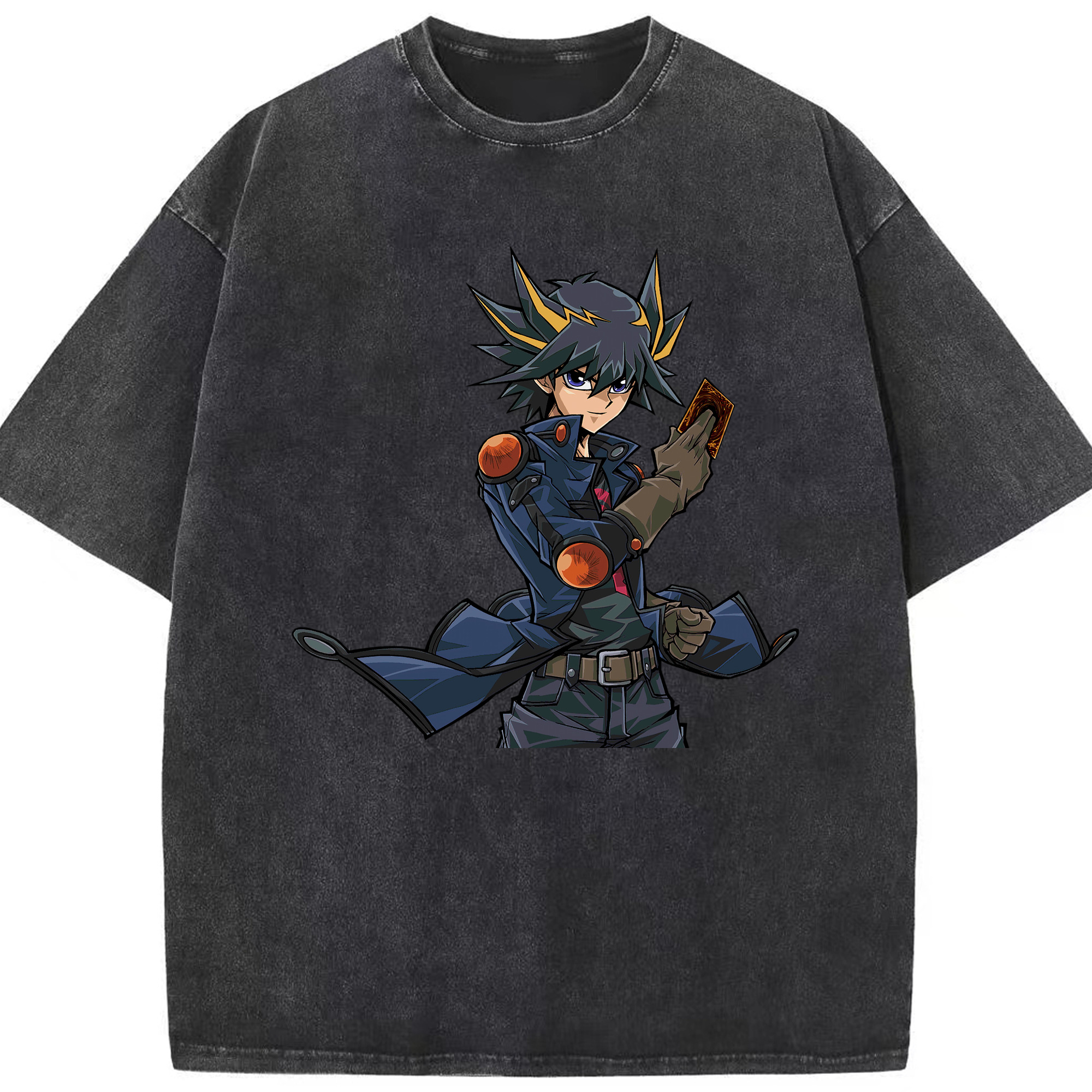 （画像用） 遊☆戯☆王 Yu-Gi-Oh! 綿100% ヴィンテージ風 半袖Tシャツ（フロントプリント）