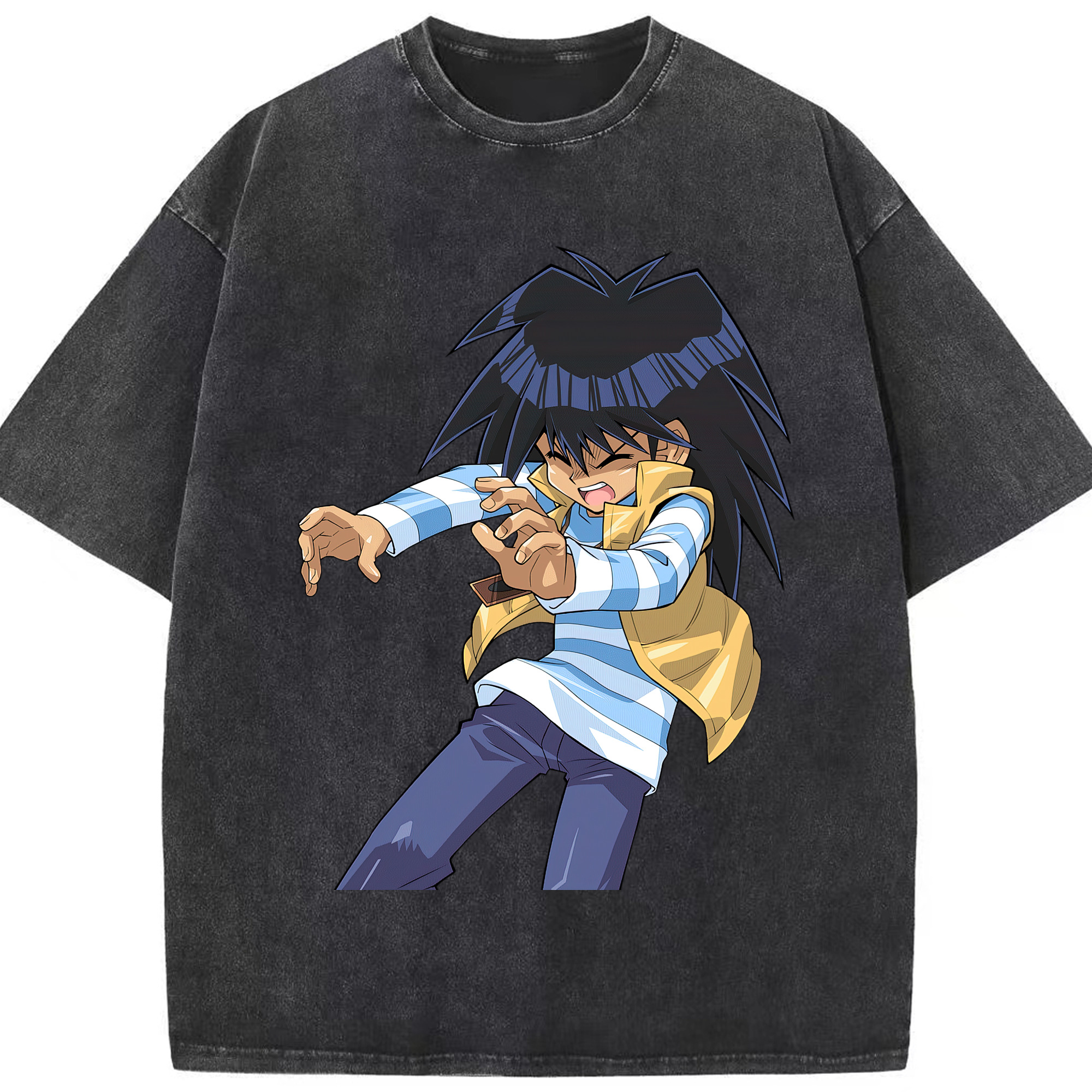 （画像用） 遊☆戯☆王 Yu-Gi-Oh! 綿100% ヴィンテージ風 半袖Tシャツ（フロントプリント）