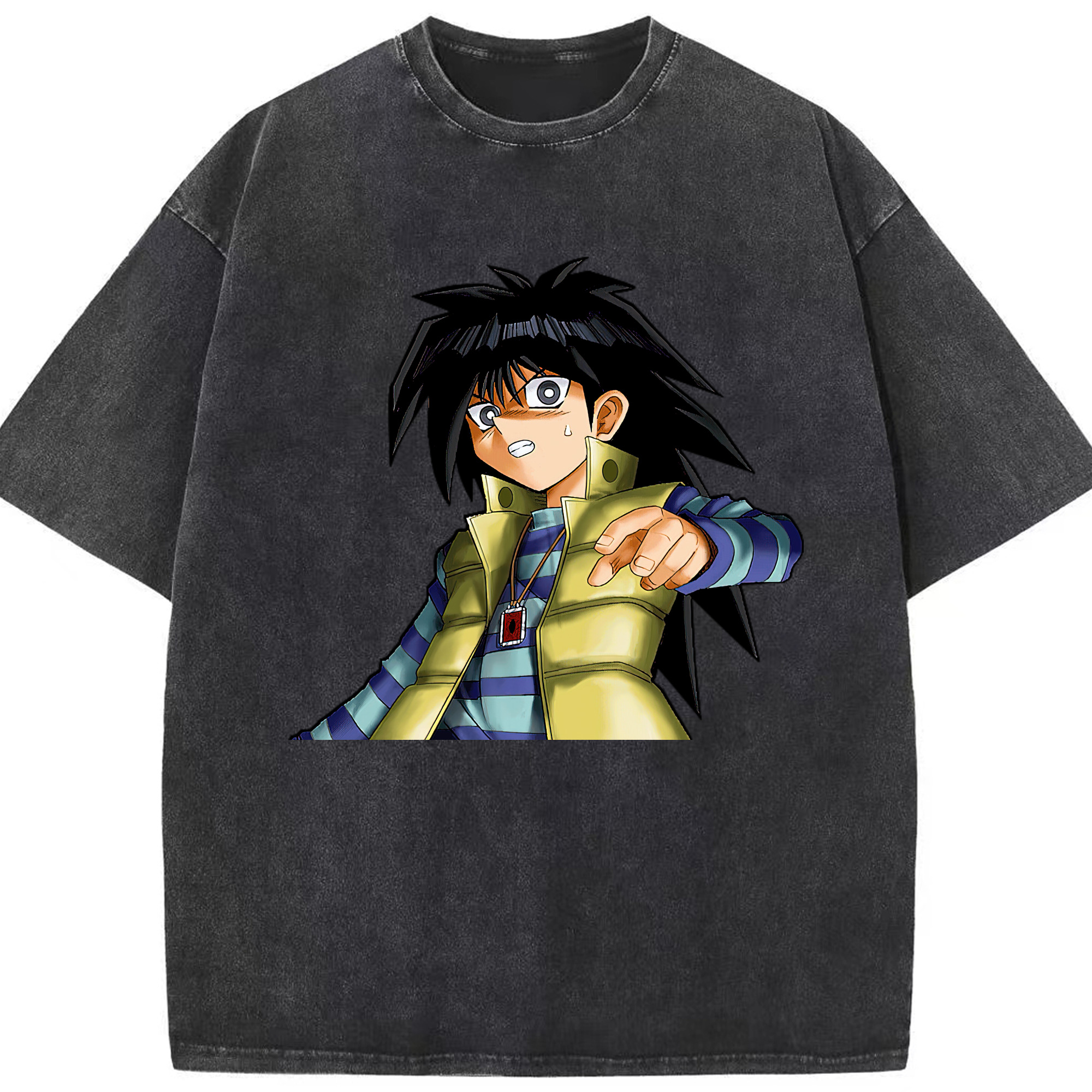 （画像用） 遊☆戯☆王 Yu-Gi-Oh! 綿100% ヴィンテージ風 半袖Tシャツ（フロントプリント）