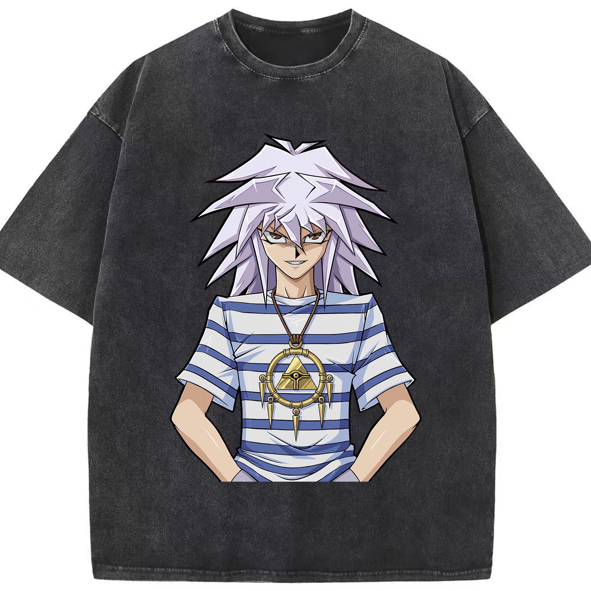 （画像用） 遊☆戯☆王 Yu-Gi-Oh! 綿100% ヴィンテージ風 半袖Tシャツ（フロントプリント）